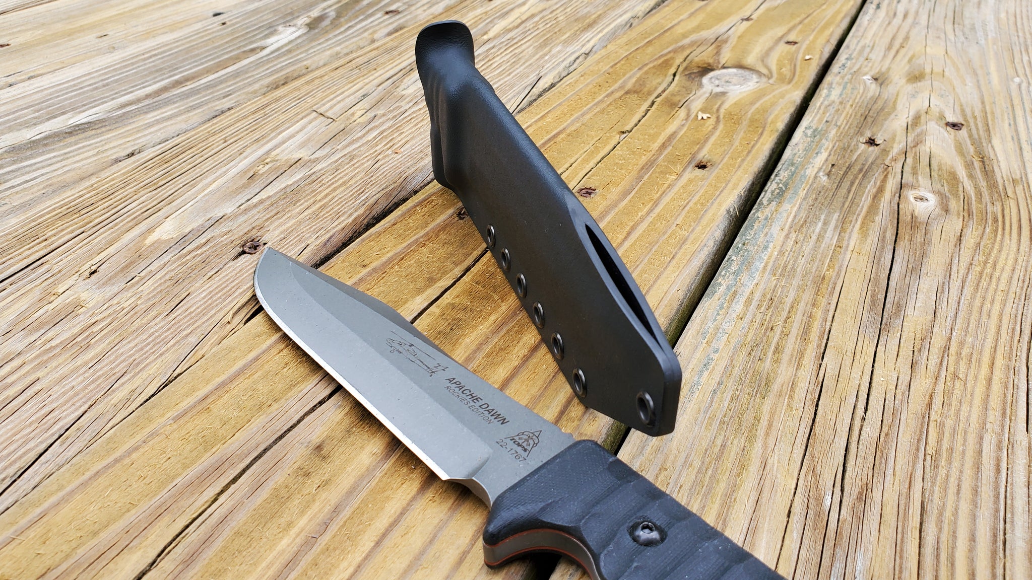 TOPS APACHE DAWN Custom Kydex Sheath Taco style