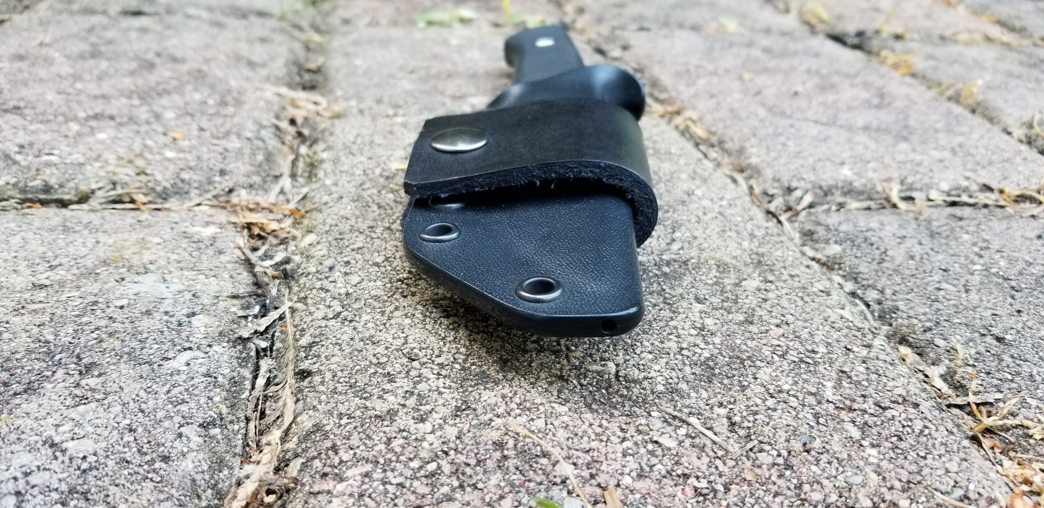F1 custom Taco style kydex sheath w/ leather scout loop single snap