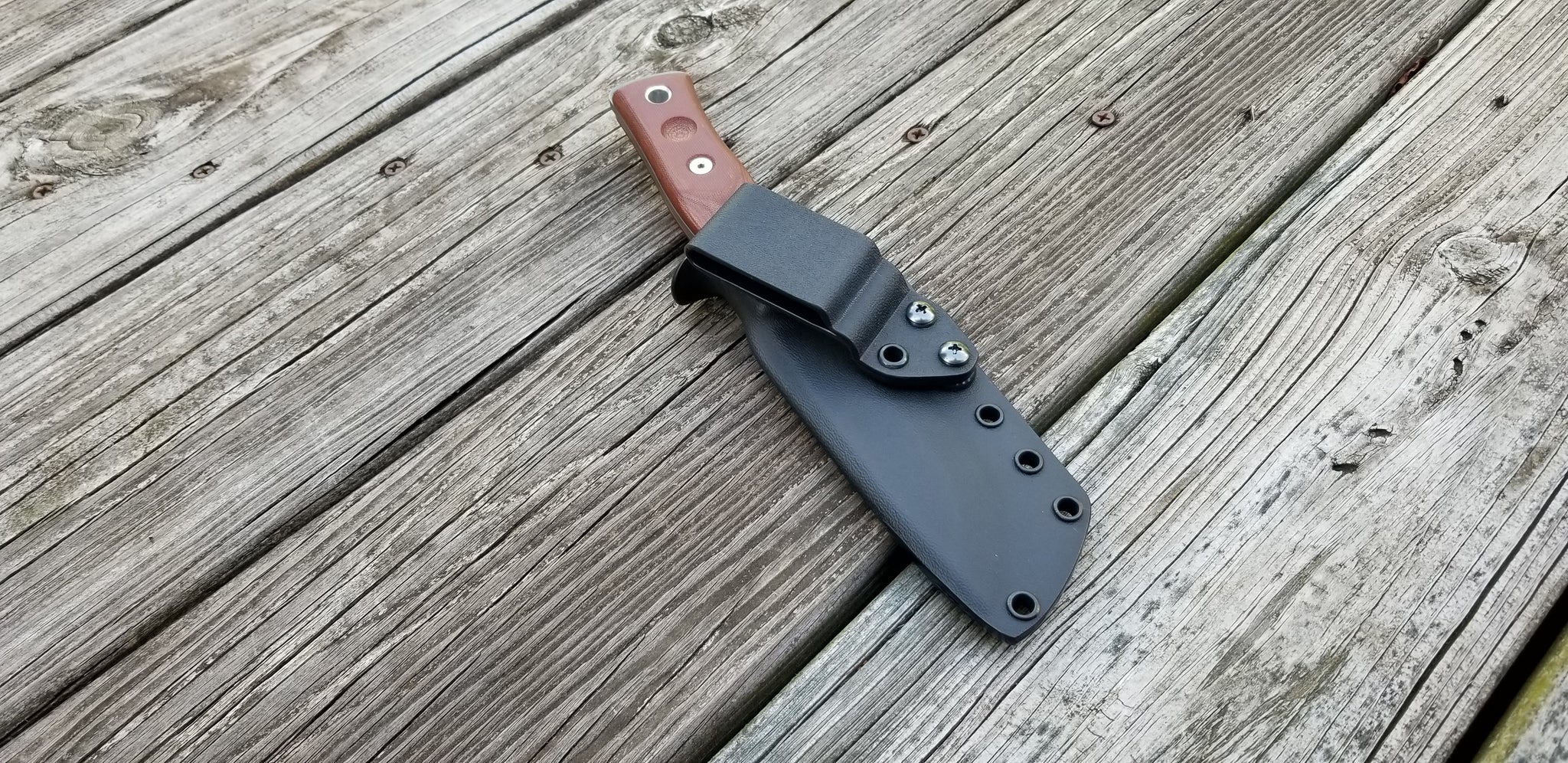 TOPS B.O.B FIELDCRAFT Taco Style Custom kydex Sheath & CANTED Kydex BELTLOOP