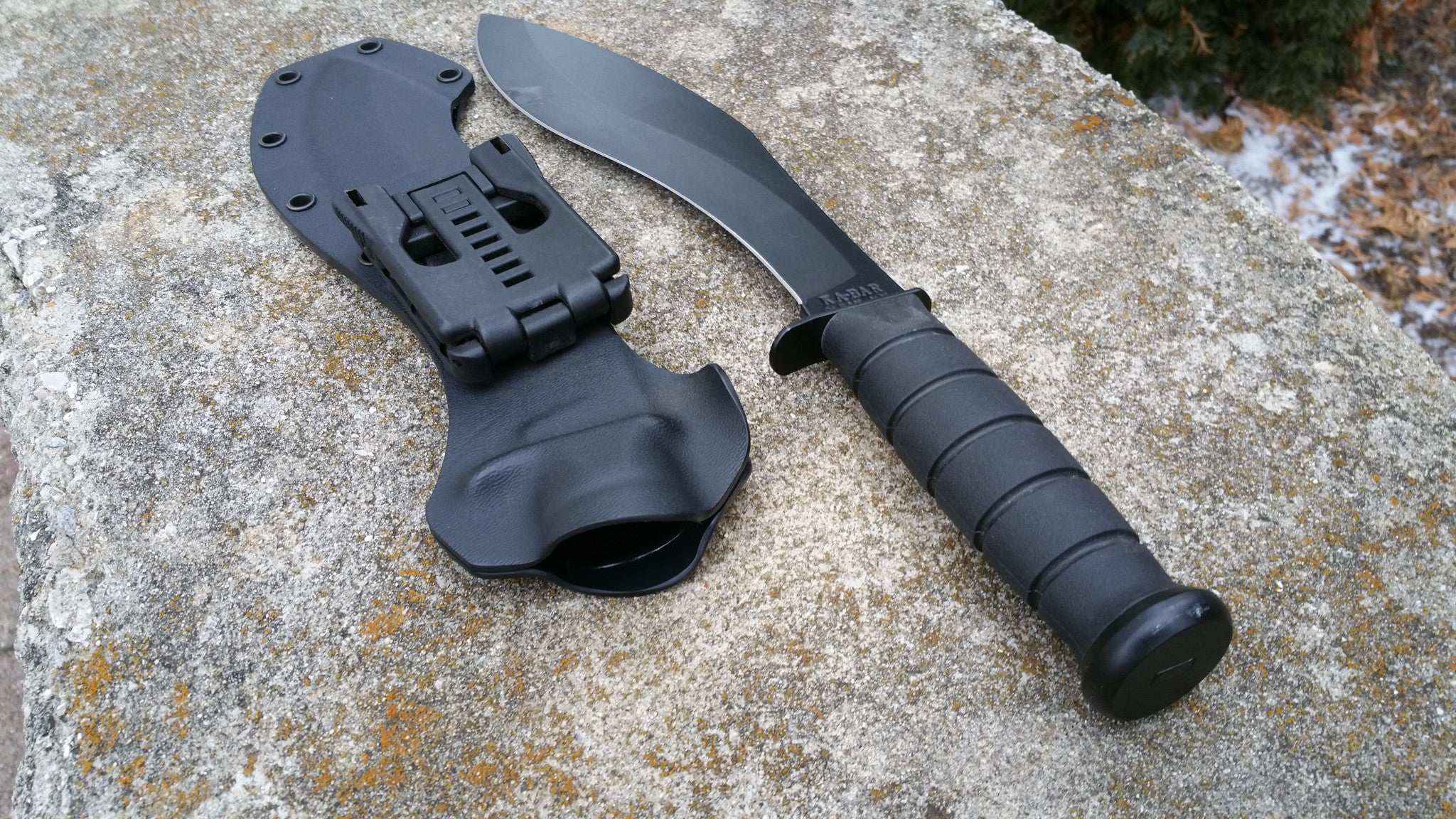 KA-BAR 1280 Combat Kukri Pancake Style Kydex Sheath w/ Tek-Lok style attachment