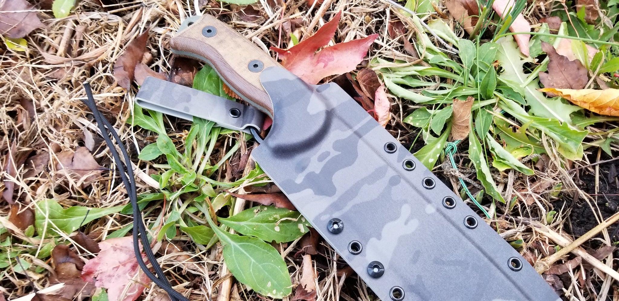 Ontario RTAKII Pancake Style Kydex Sheath with Kydek Dangler, D Ring, & Lanyard