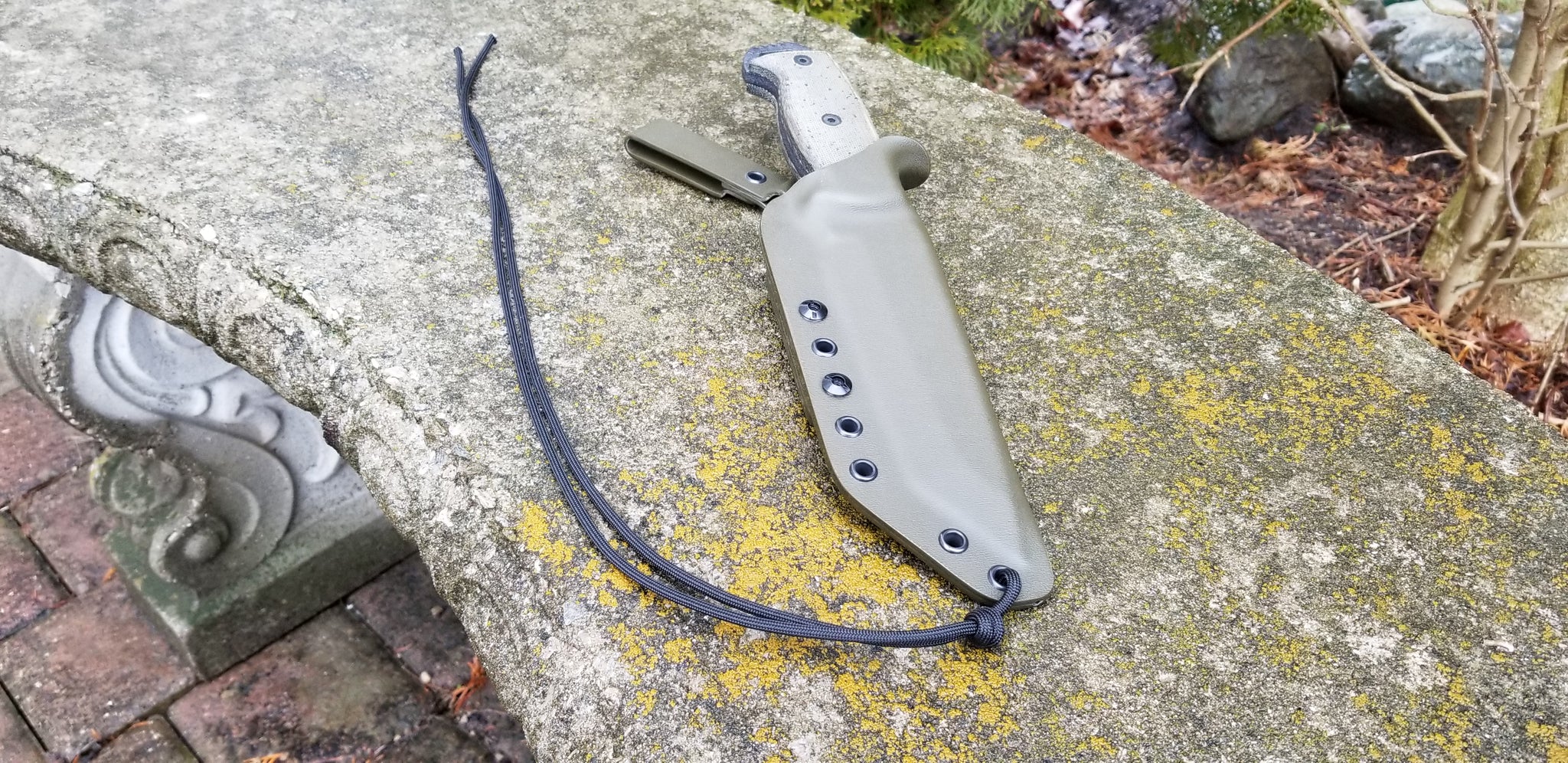 Ontario RD TANTO Taco Style Kydex sheath w/ Kydex Dangler