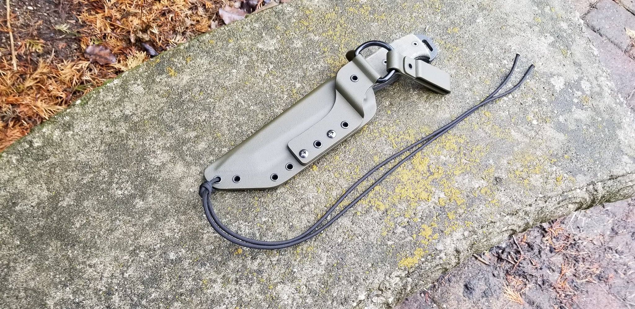 Ontario RD TANTO Taco Style Kydex sheath w/ Kydex Dangler