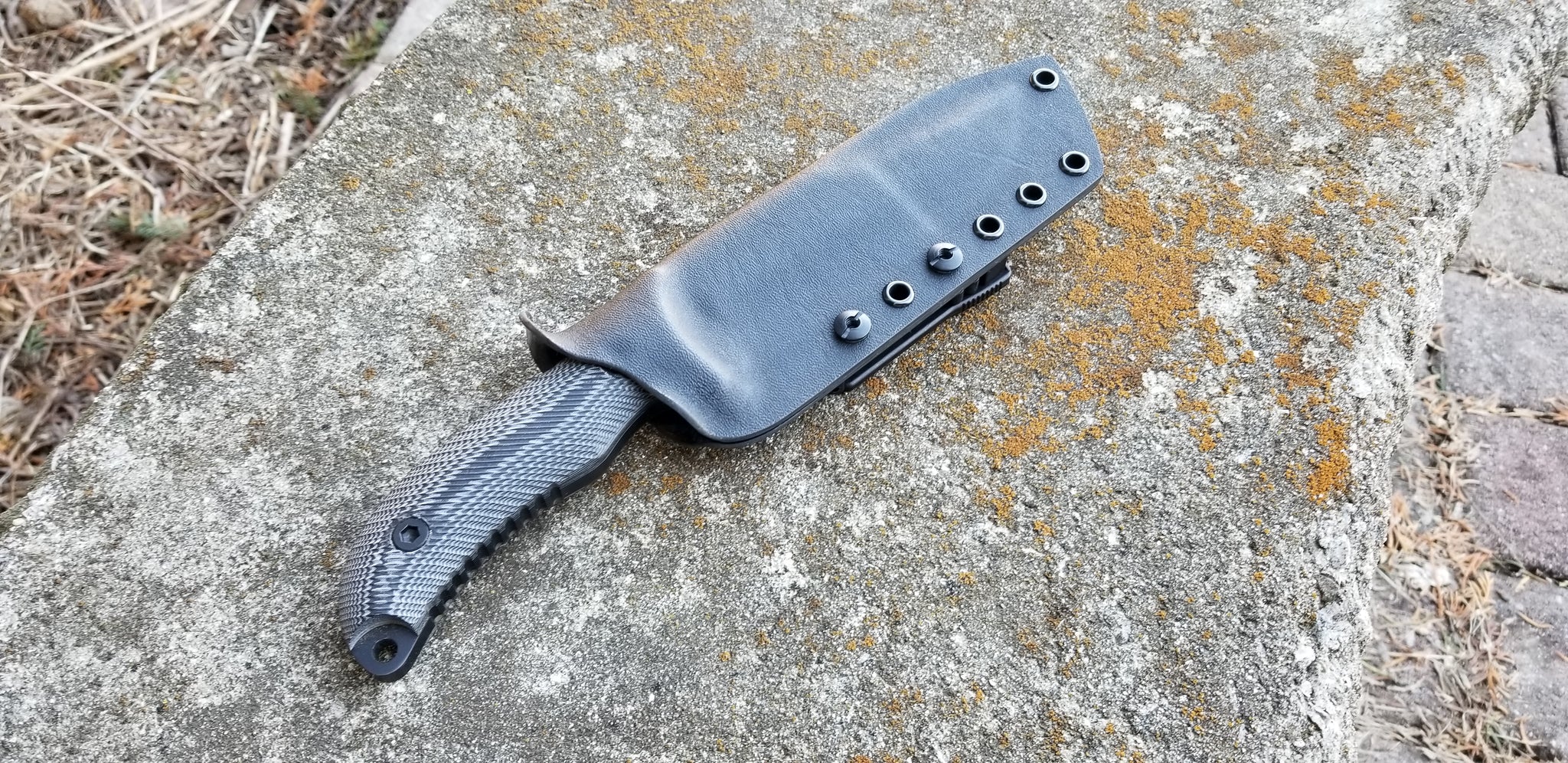 Schrade SCHF10 Taco Style custom Kydex sheath plus Tek-lok