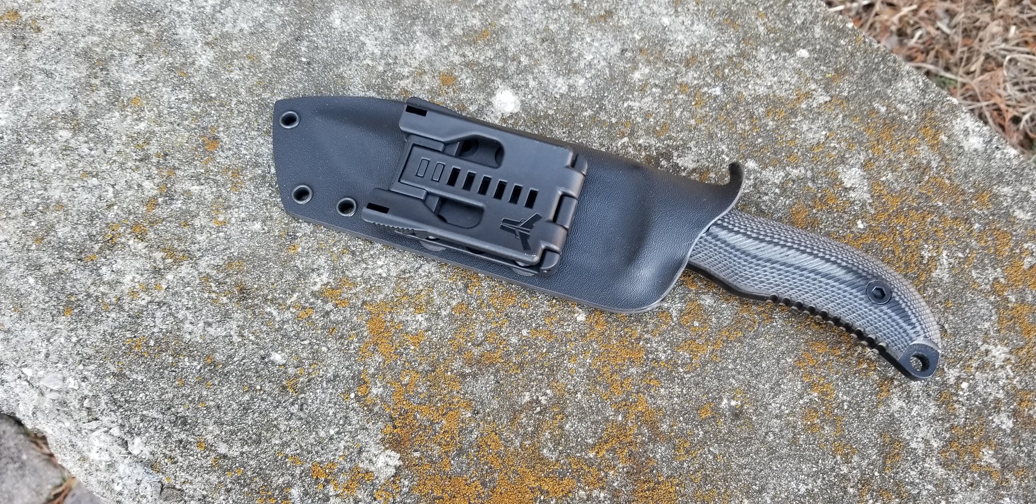 Schrade SCHF10 Taco Style custom Kydex sheath plus Tek-lok