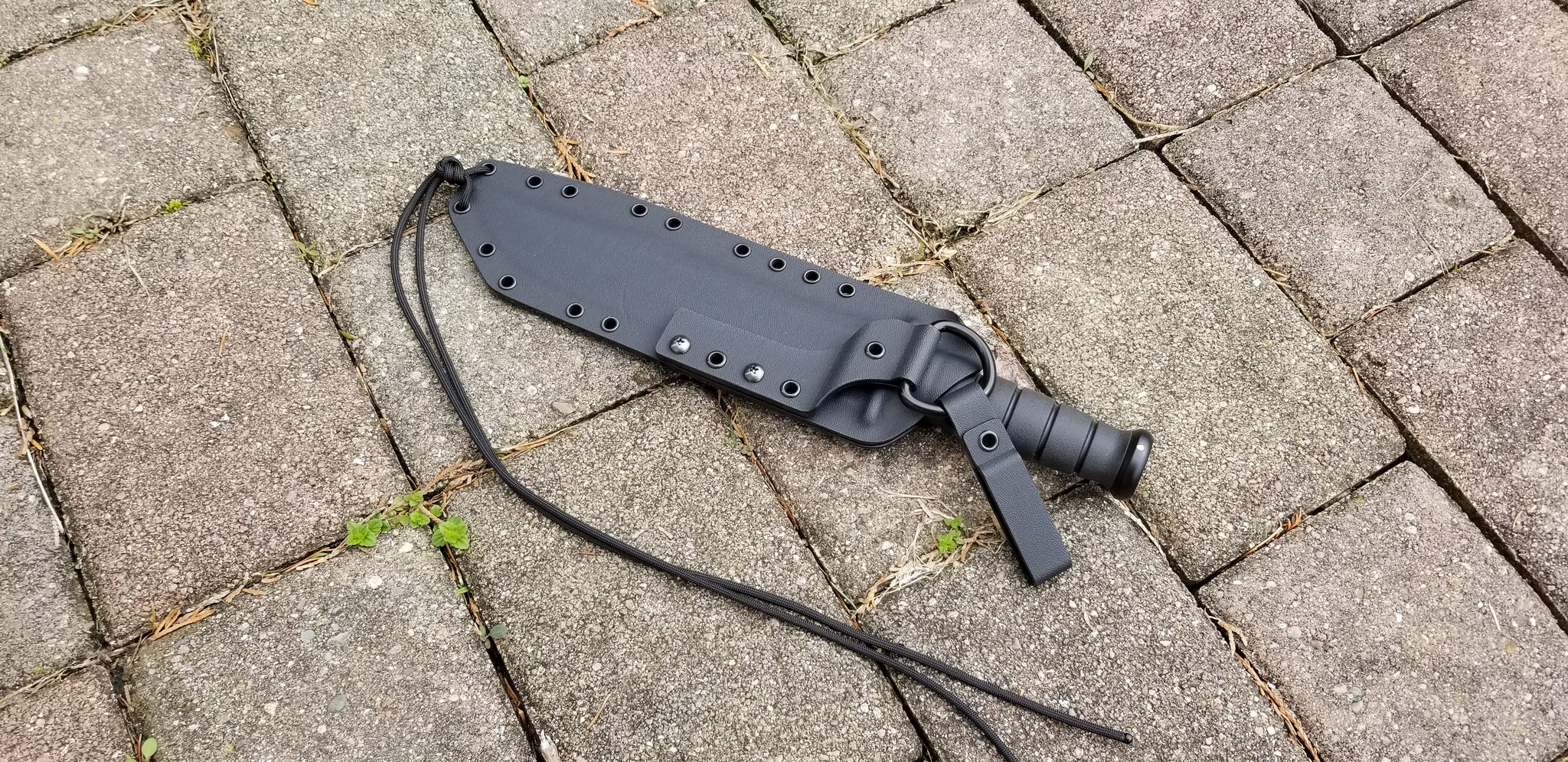 Ka-Bar " BIG BROTHER" Custom Pancake style Kydex sheath w/ Kydex Danlger