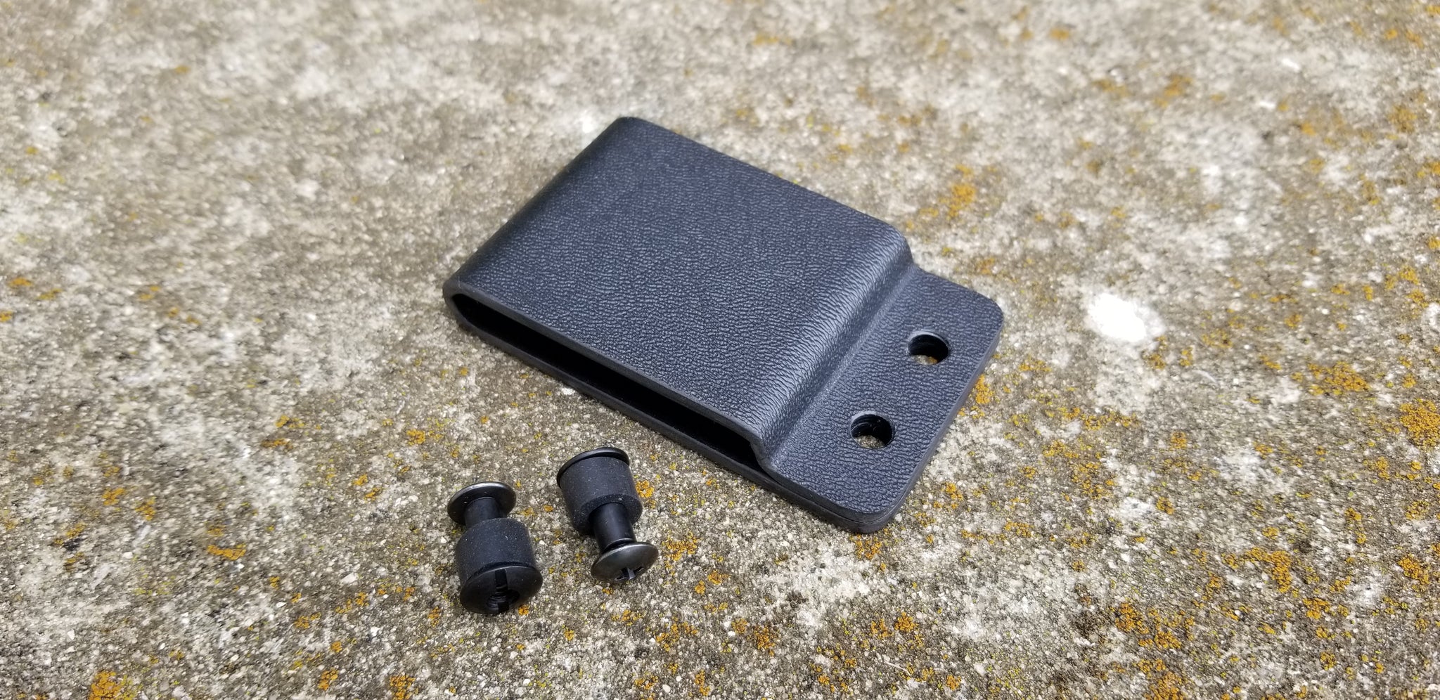 Kydex 2" belt loop w/ 2 side by side holes (3/4" spacing & no eyelets)