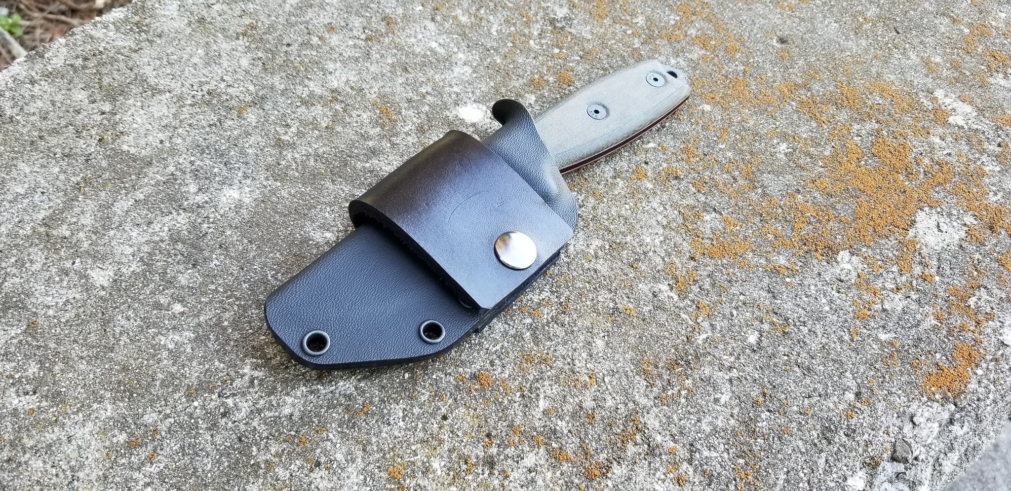 ESEE-3 CUSTOM Taco style KYDEX SHEATH w/ Wide Leather Scout Loop single snap