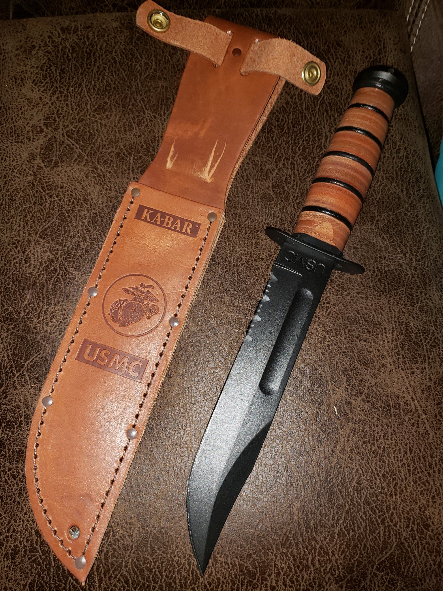 KA-BAR USMC custom Taco kydex sheath plus Clip