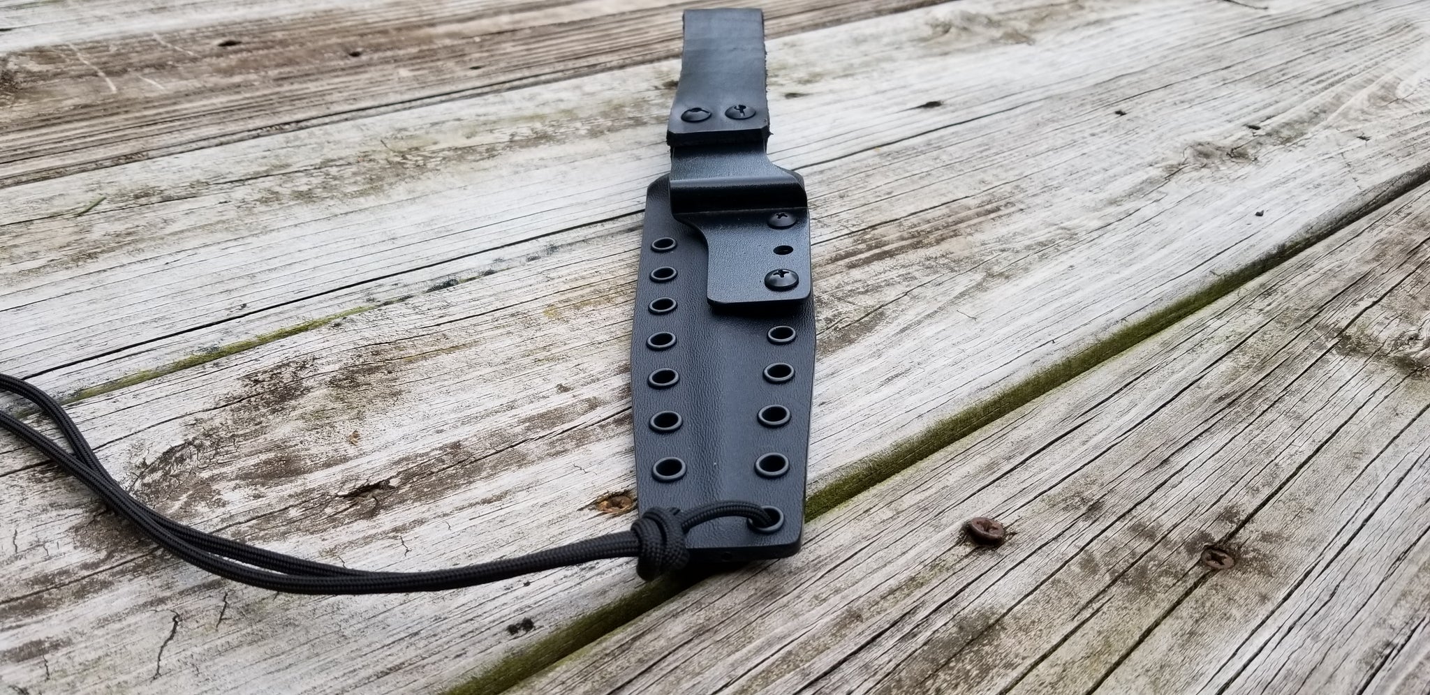 SHEFFIELD FAIRBAIRN SYKES COMMANDO Dagger Pancake Style Kydex Sheath w/ Leather Offset Drop Belt Attachment