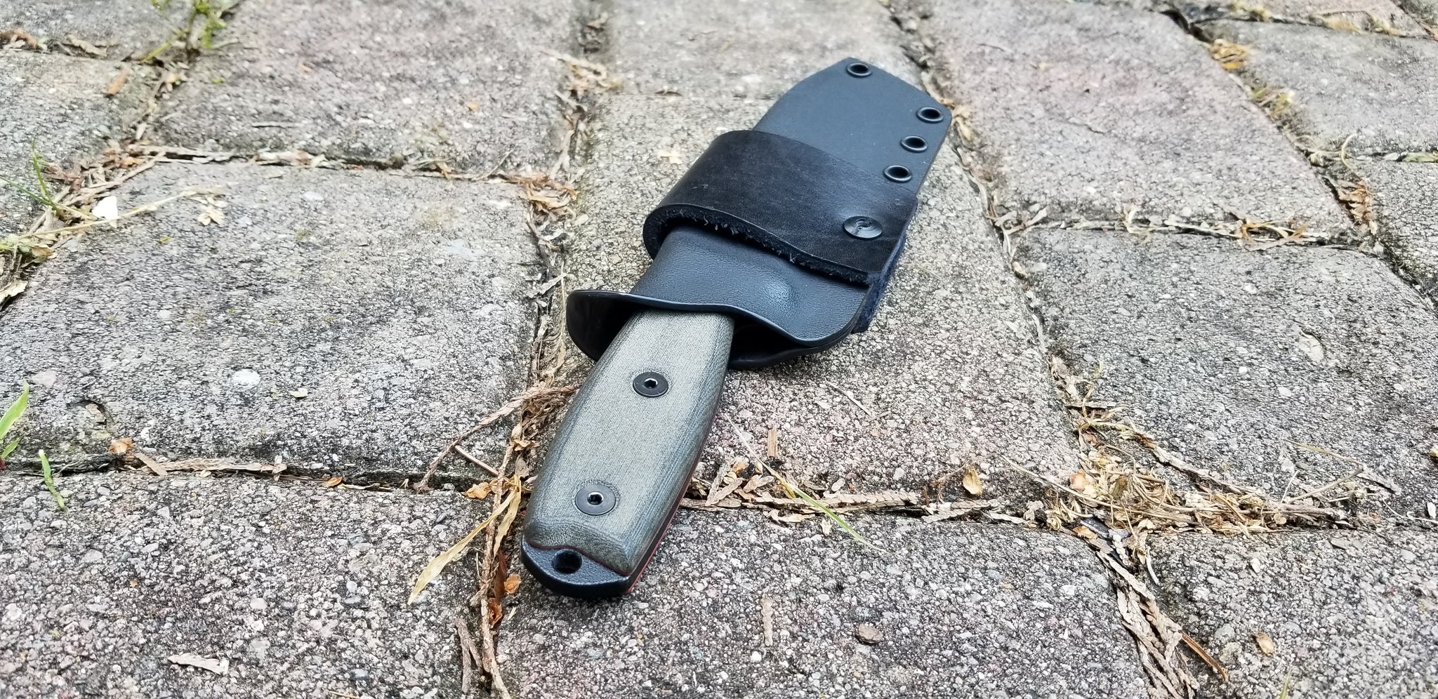 ESEE4 custom Taco style kydex sheath w/ Leather scout loop single snap