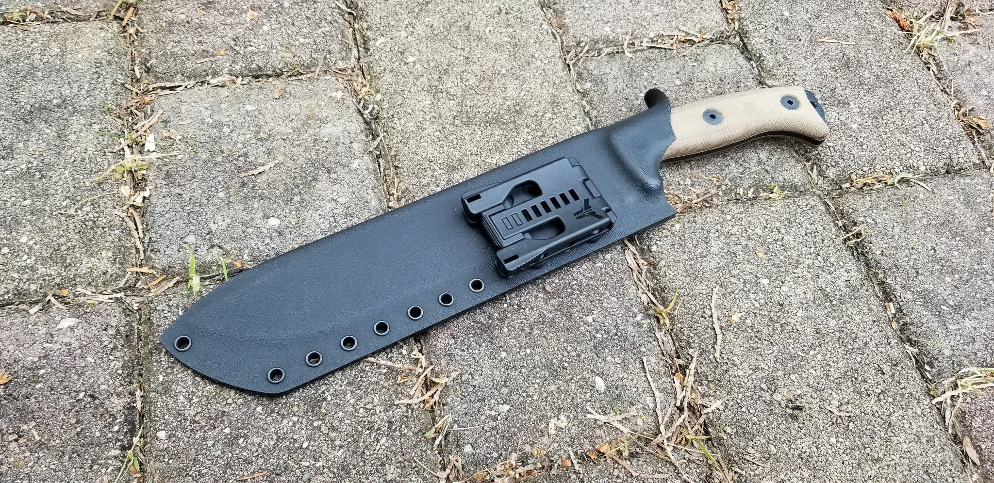 ESEE JUNGLAS custom Taco style Kydex sheath w/  adj. polymer belt clip