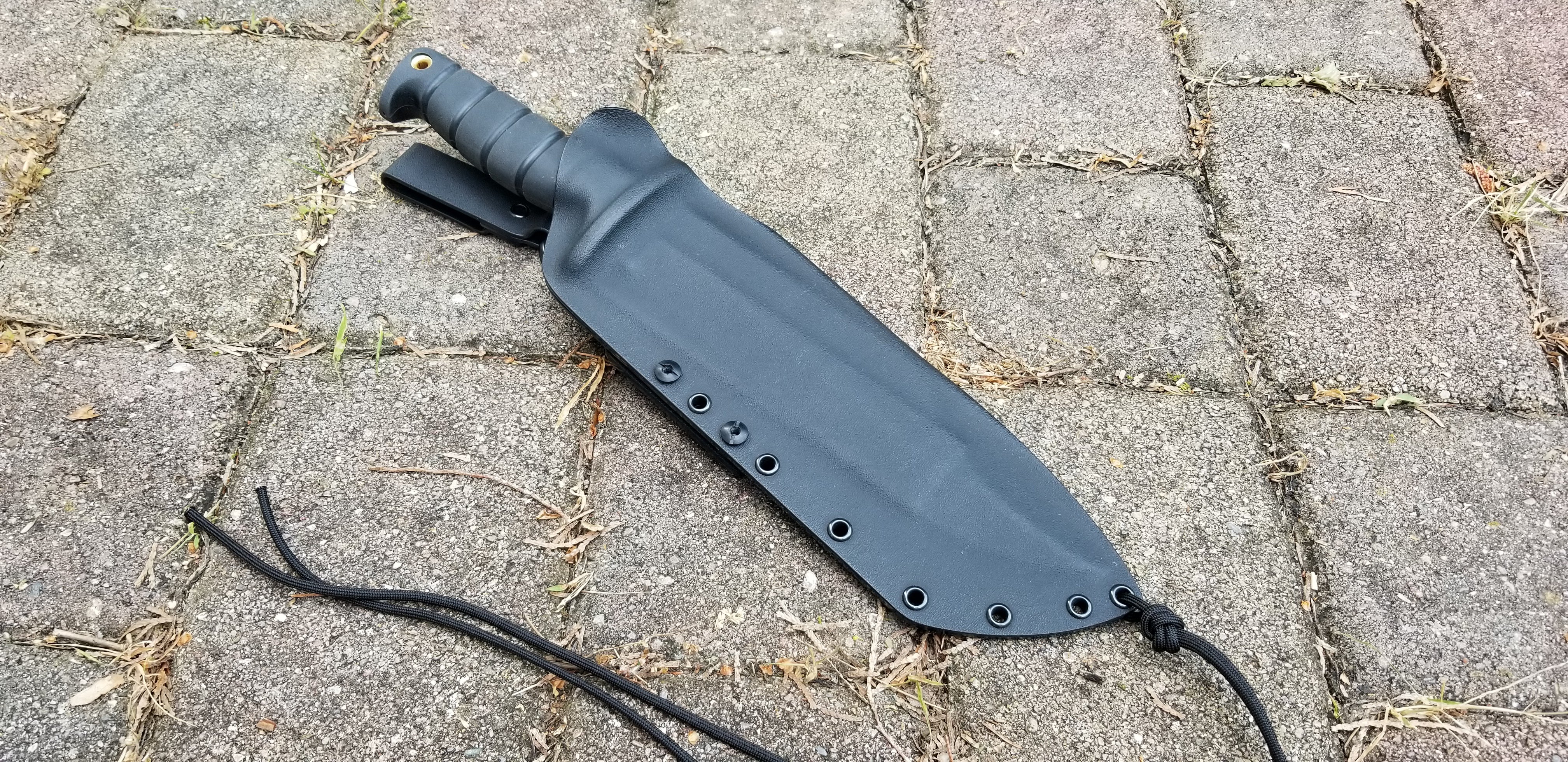 Ontario SP-10 Raider Bowie custom kydex sheath, Dangler