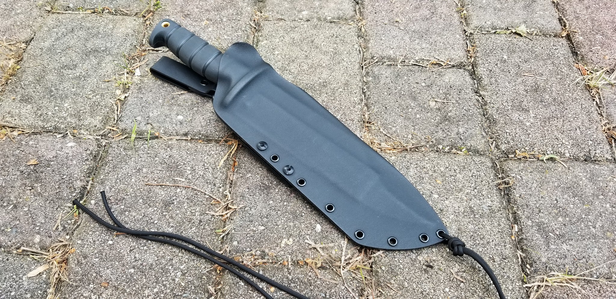 ONTARIO SP-10 Taco Style custom kydex sheath with Kydex Dangler