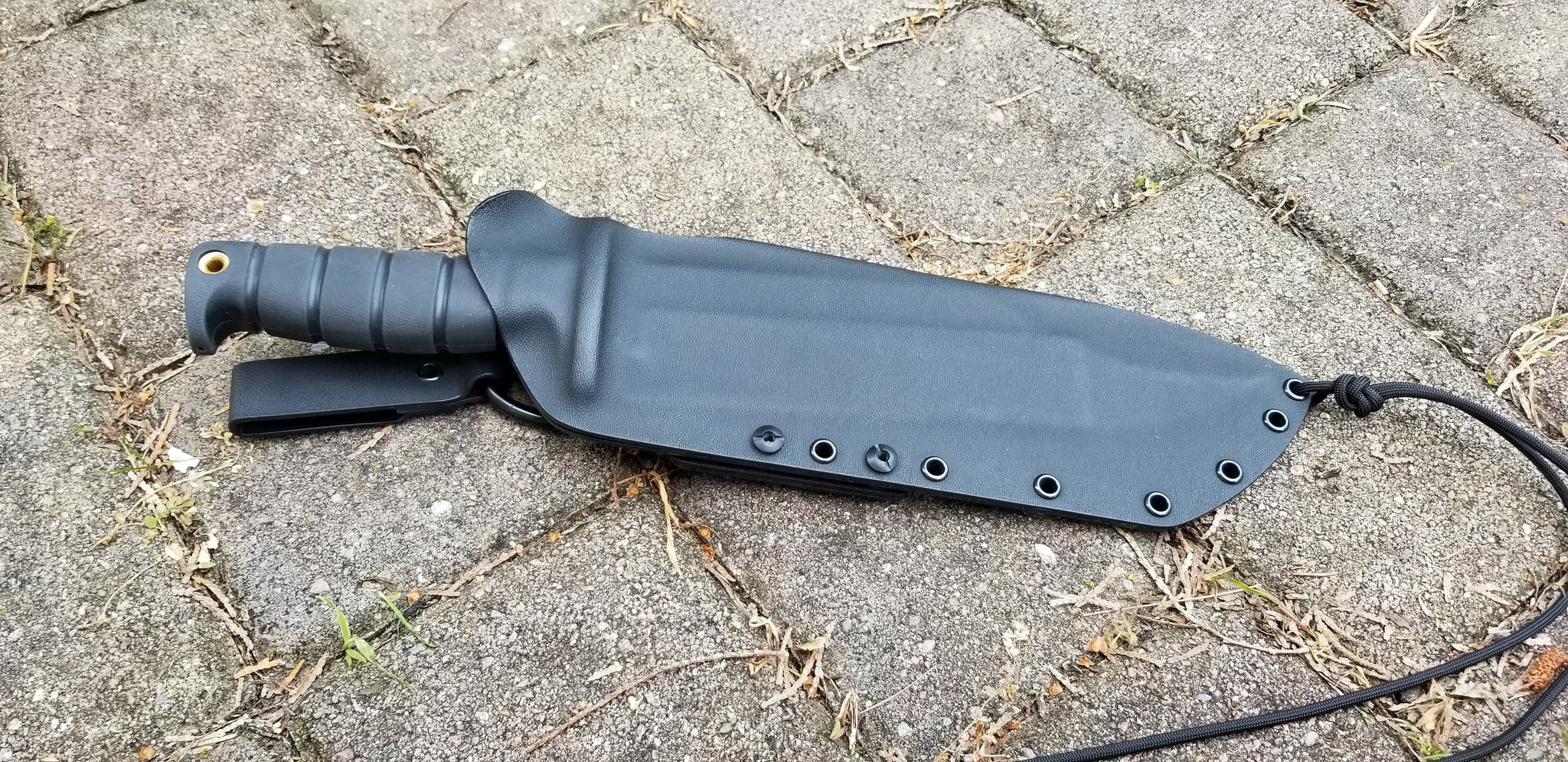 ONTARIO SP-10 Taco Style custom kydex sheath with Kydex Dangler