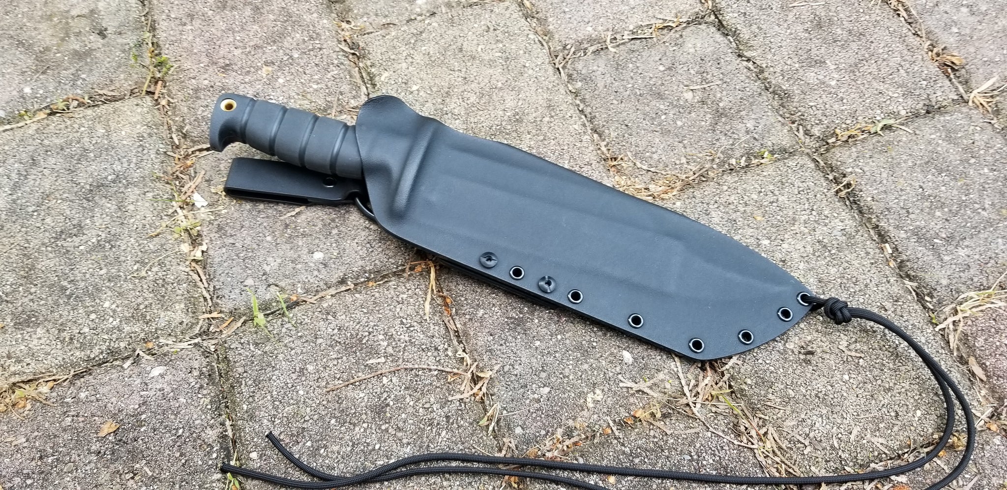 ONTARIO SP-10 Taco Style custom kydex sheath with Kydex Dangler