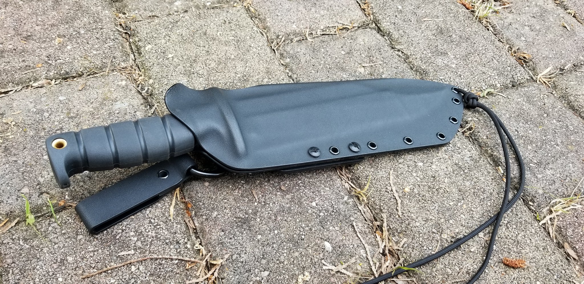 ONTARIO SP-10 Taco Style custom kydex sheath with Kydex Dangler