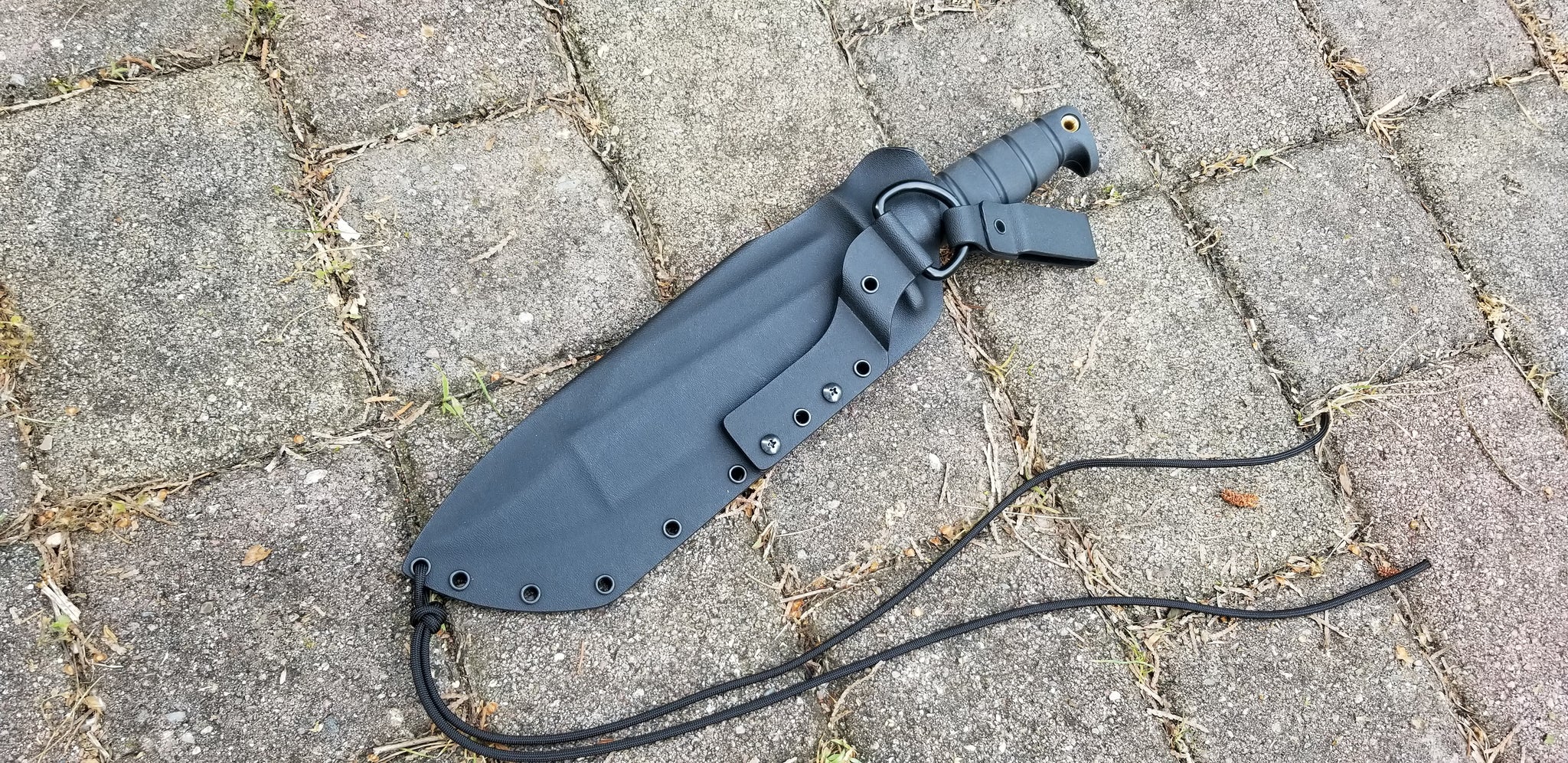 ONTARIO SP-10 Taco Style custom kydex sheath with Kydex Dangler