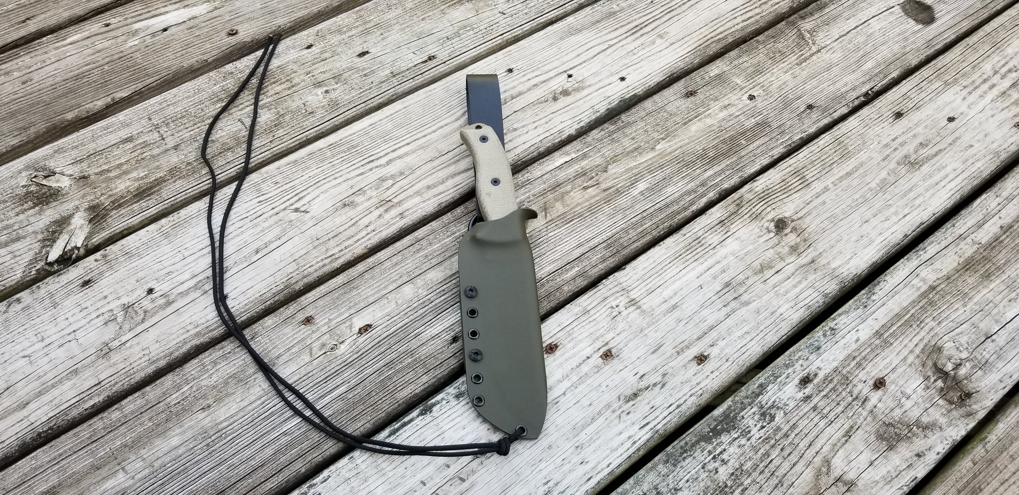 ESEE-6 Custom Taco style Kydex Sheath w/ Leather Loop Kydex Dangler