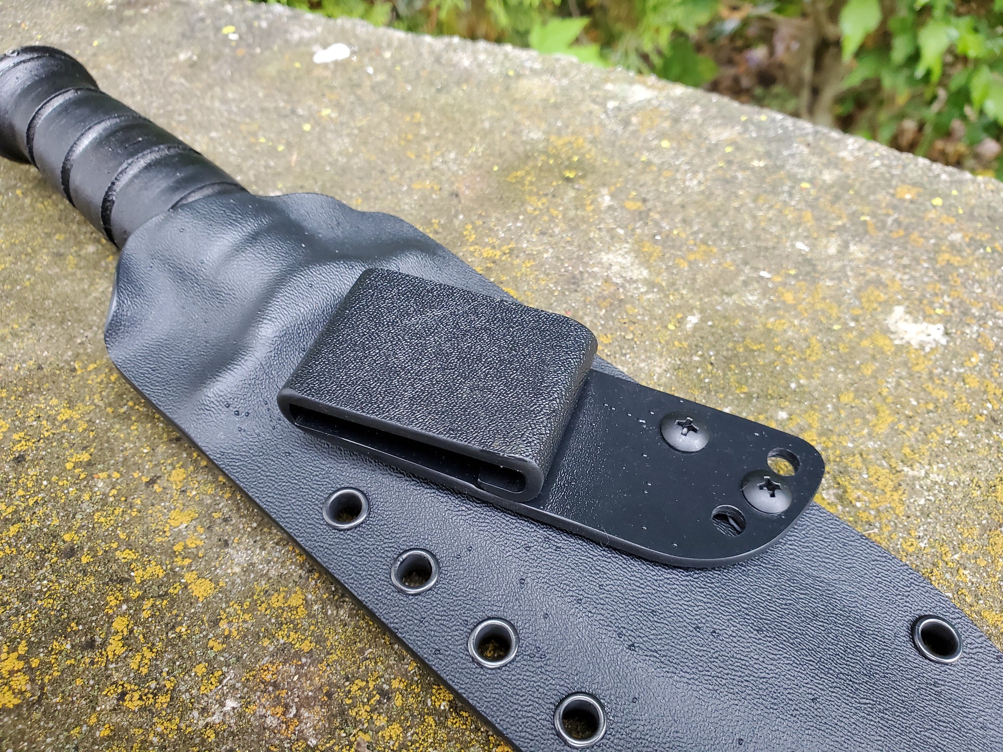 Ontario MARINE CombatKnife 8180 498 Pancake Style Kydex Sheath w/ Canted Belt Clip