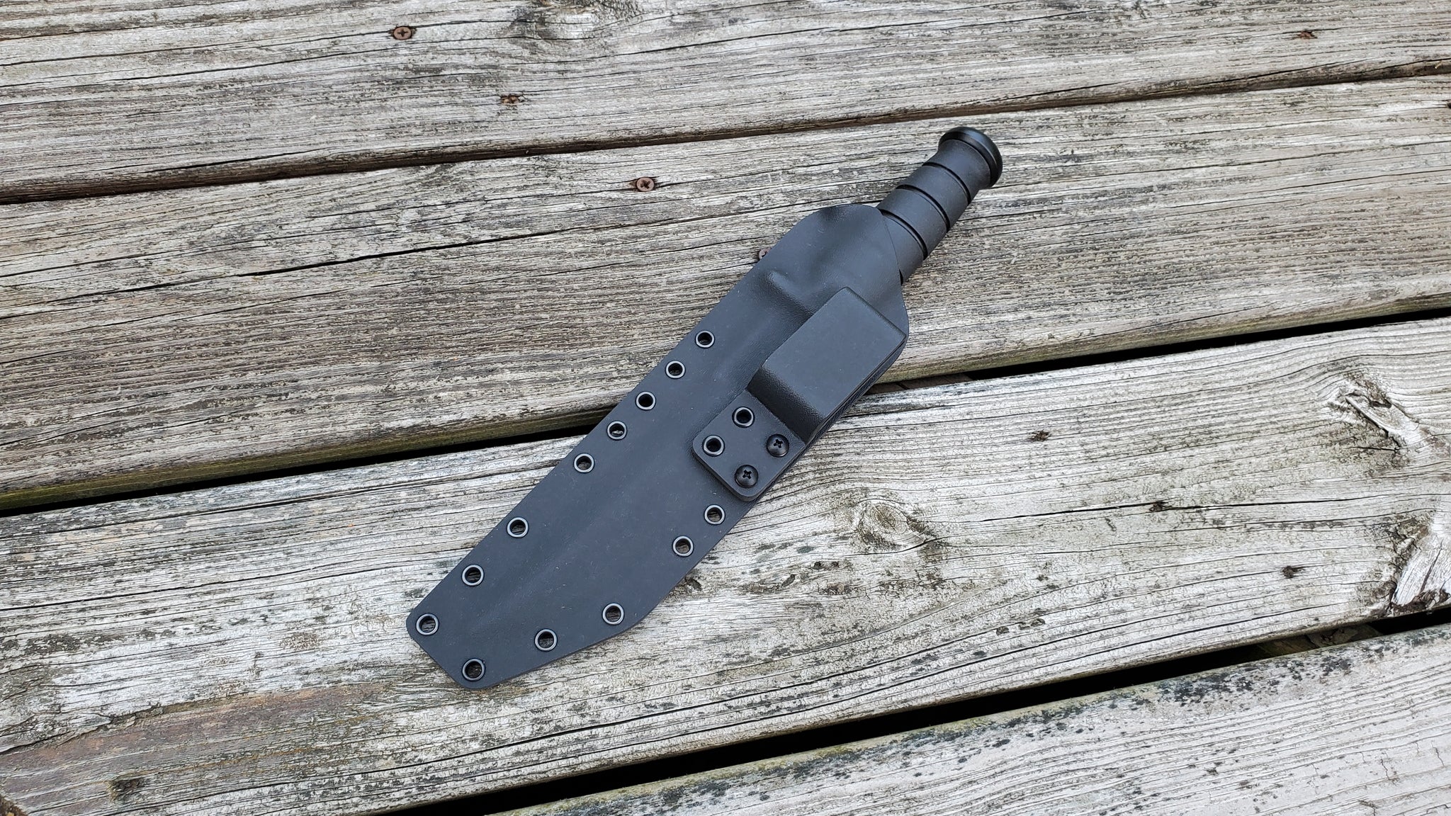 KA-BAR FULL SIZE "1266 MODIFIED TANTO" CUSTOM Pancake style SHEATH w/ Offset Kydex belt loop