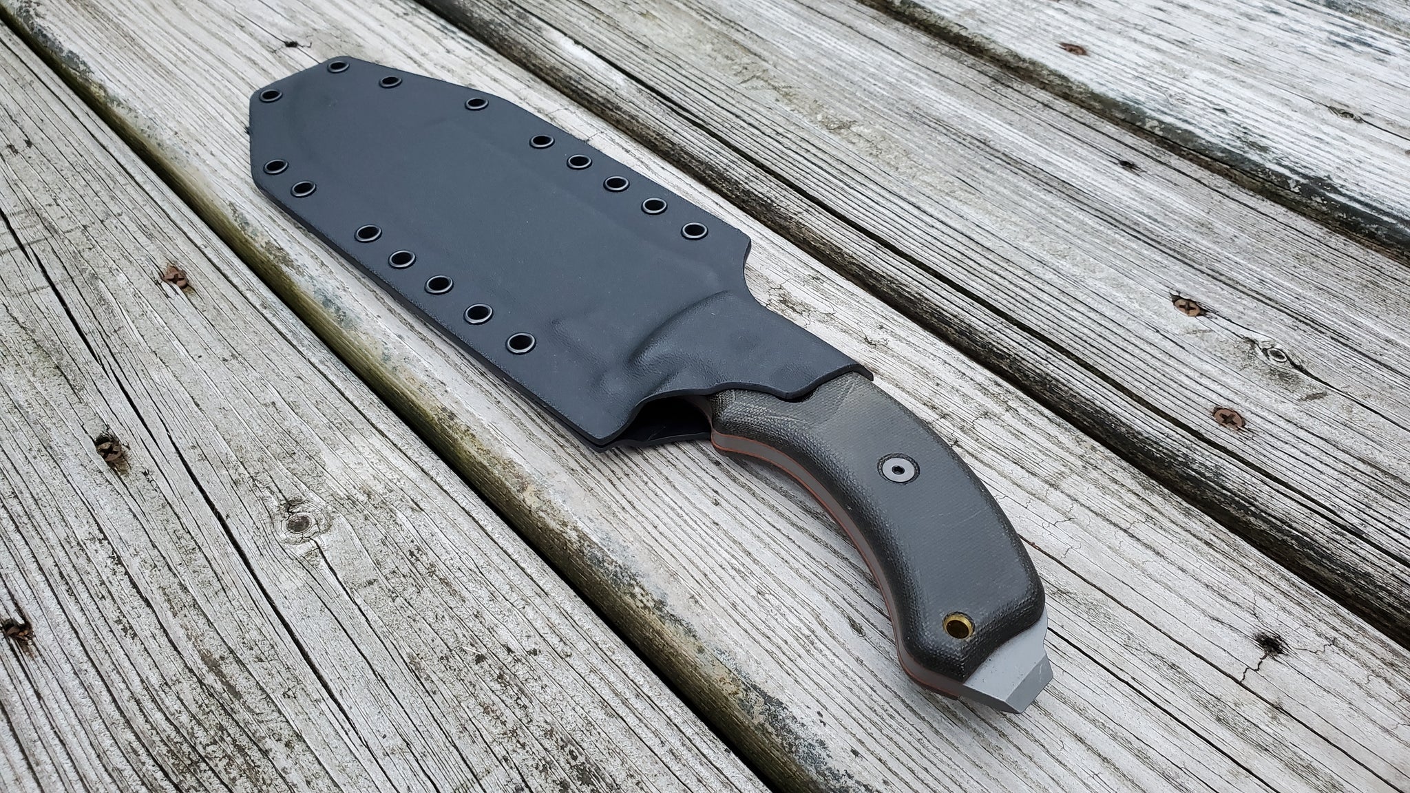 TOPS TAHOMA FIELD KNIFE Pancake Style custom Kydex sheath