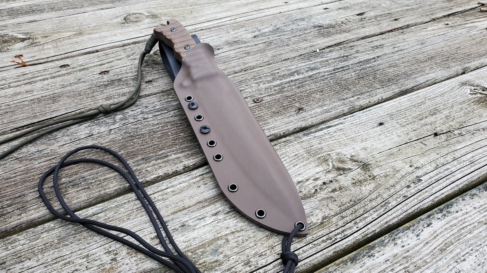 TOPS Wild Pig Hunter Taco Sheath "Split Thumb" & OffSet Leather attachment