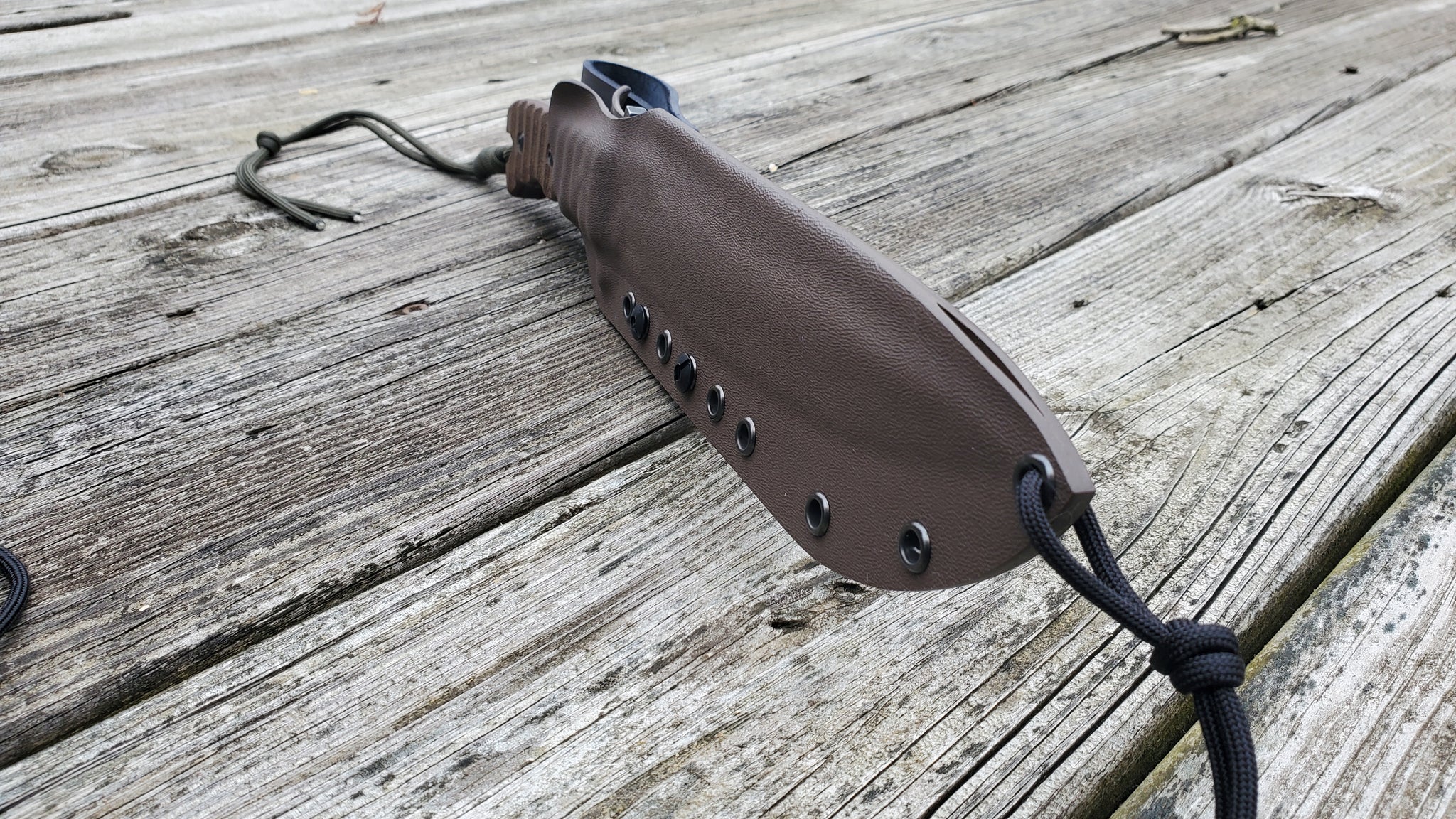 TOPS Wild Pig Hunter Taco Sheath "Split Thumb" & OffSet Leather attachment