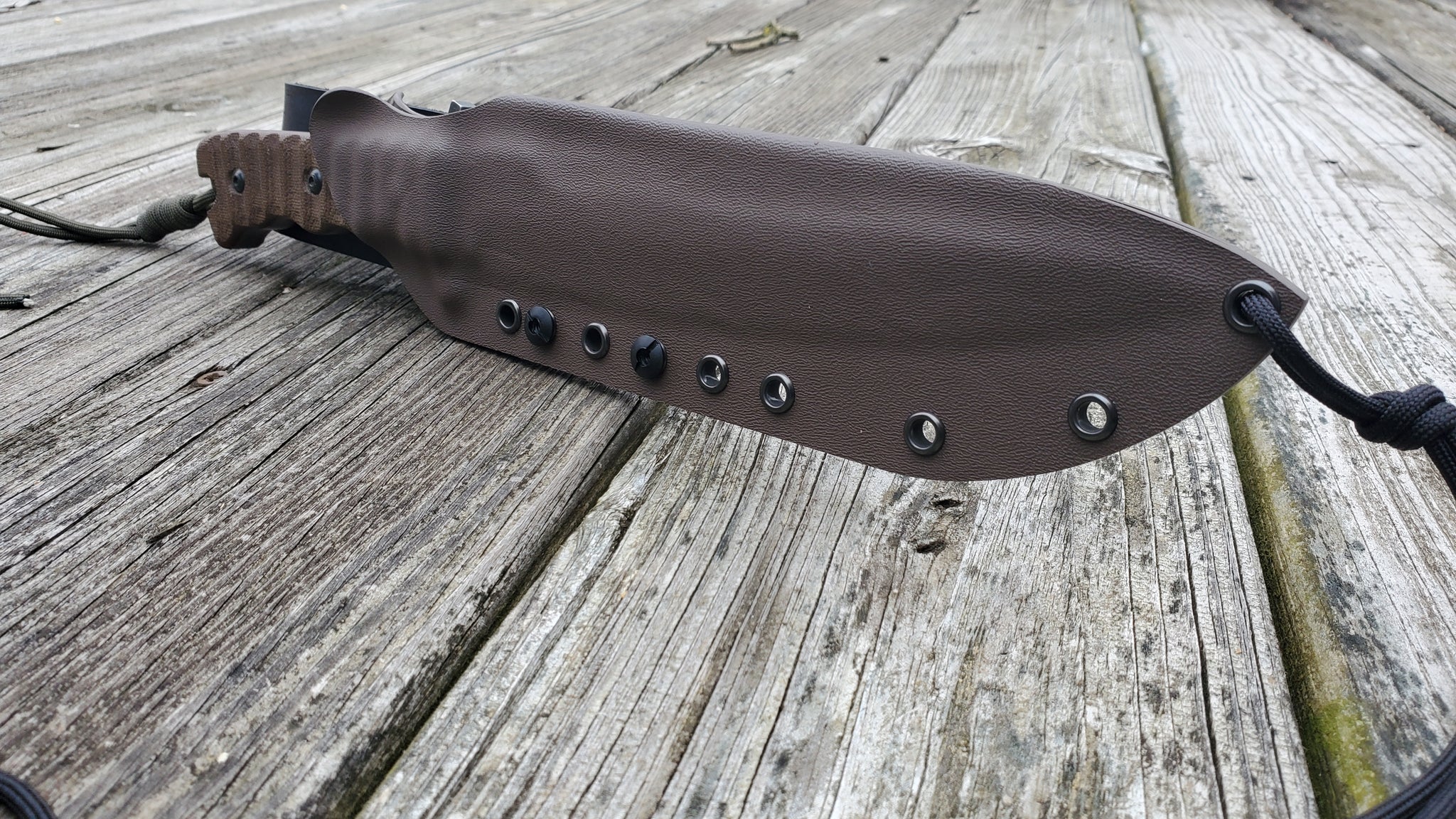 TOPS Wild Pig Hunter Taco Sheath "Split Thumb" & OffSet Leather attachment