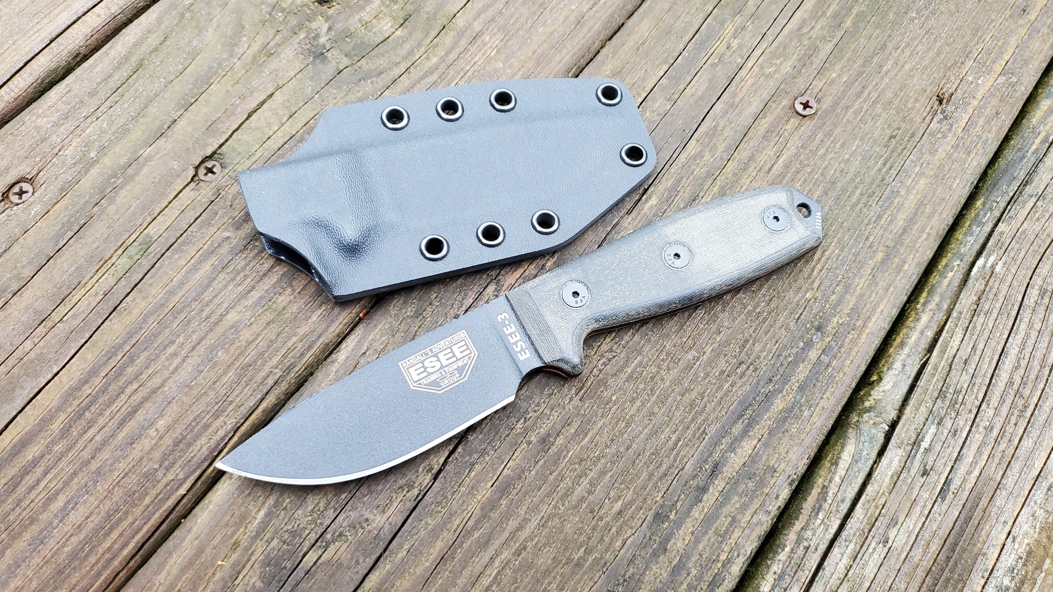 ESEE-3 custom Pancake style Kydex Sheath "NEW STYLE PANCAKE"