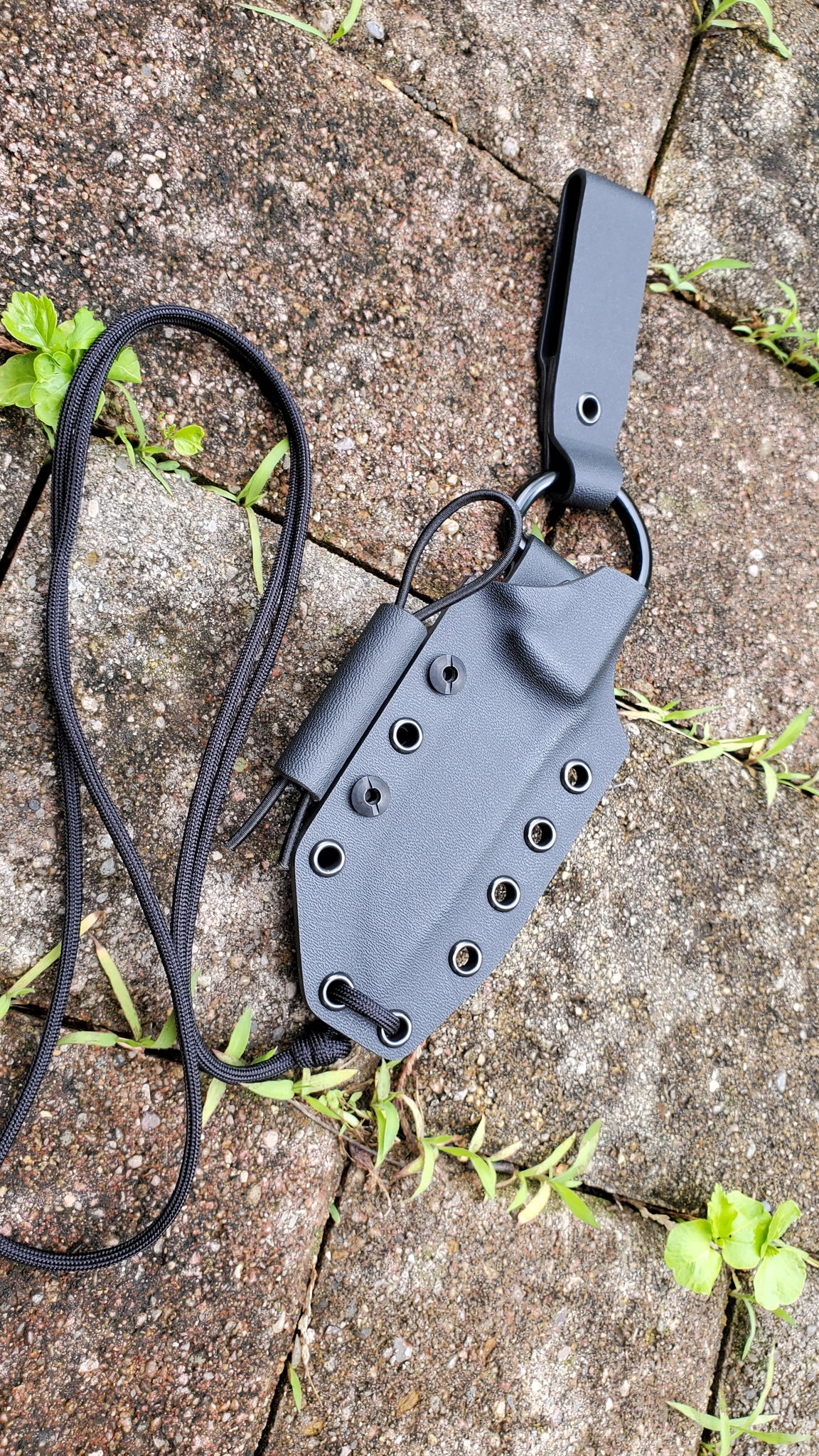 Bark River Gunny Kydex Sheath Pancake style W/ Dangler & Firesteel Holder