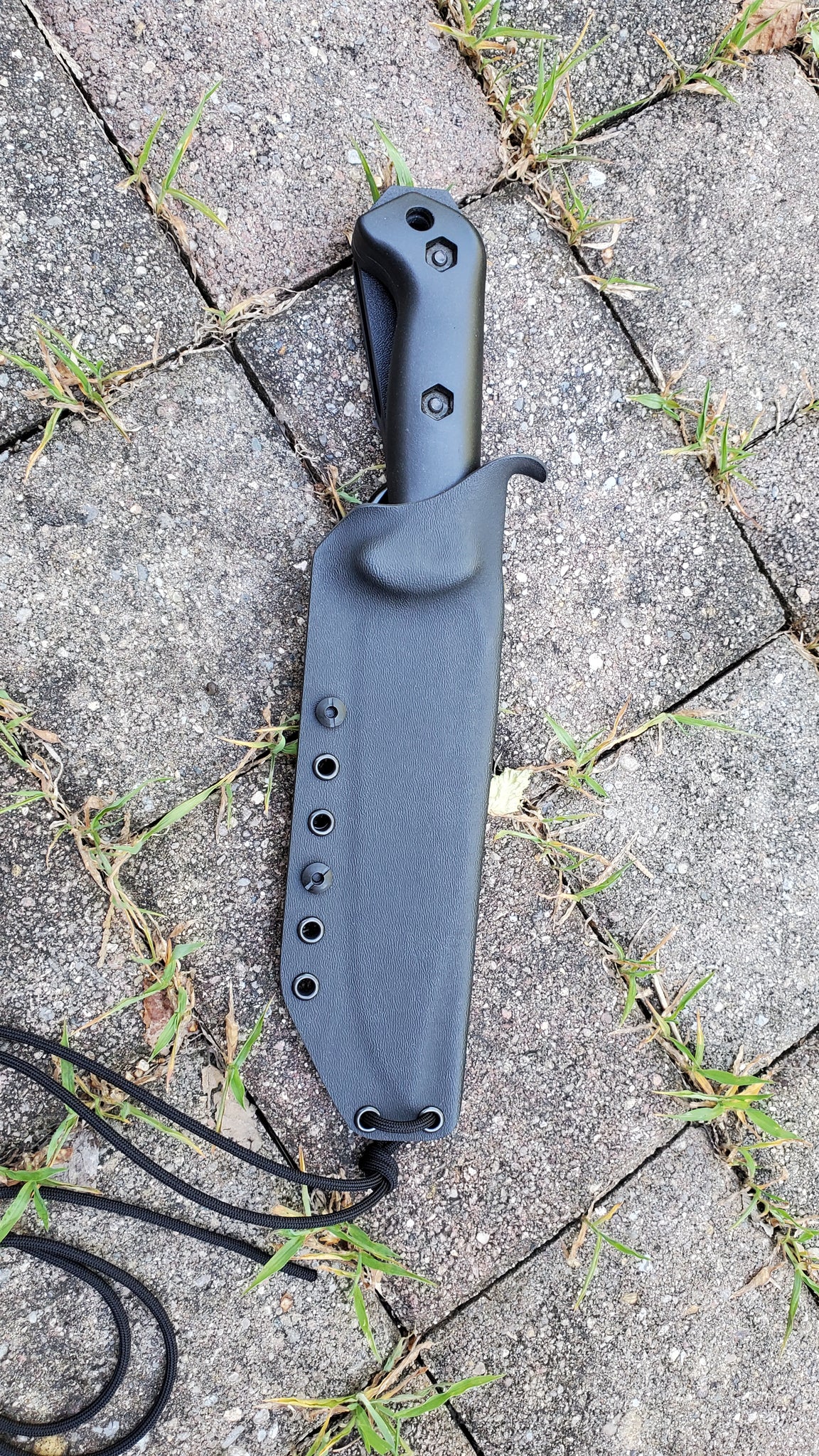 KA-BAR BK7 Kydex sheath TACO style w/ Kydex Dangler