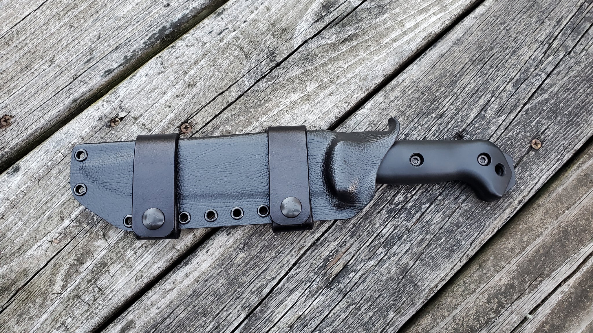 KA-BAR BK7 custom "RAPTOR texture" Scout Style Sheath