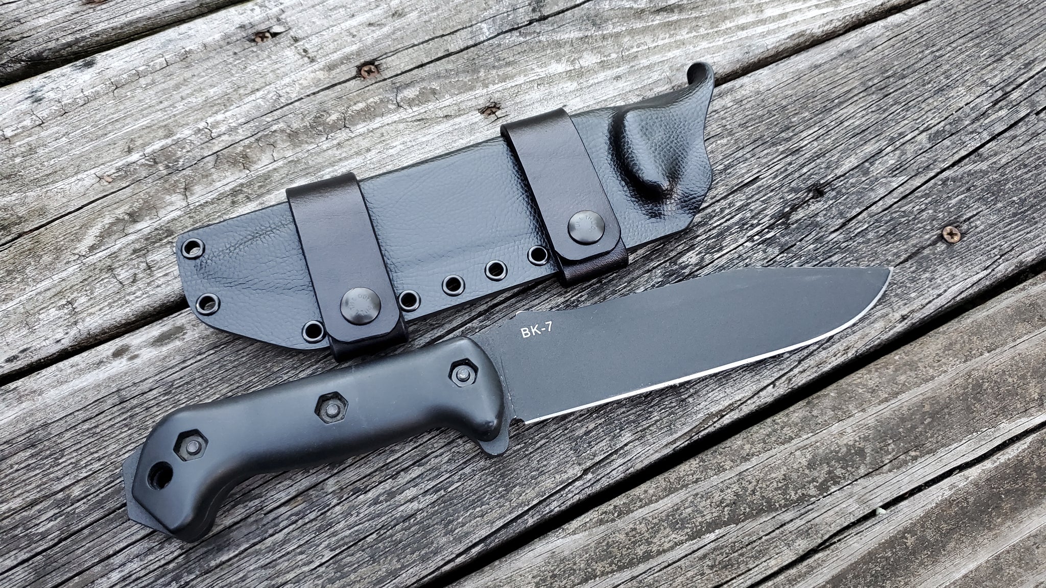 KA-BAR BK7 custom "RAPTOR texture" Scout Style Sheath