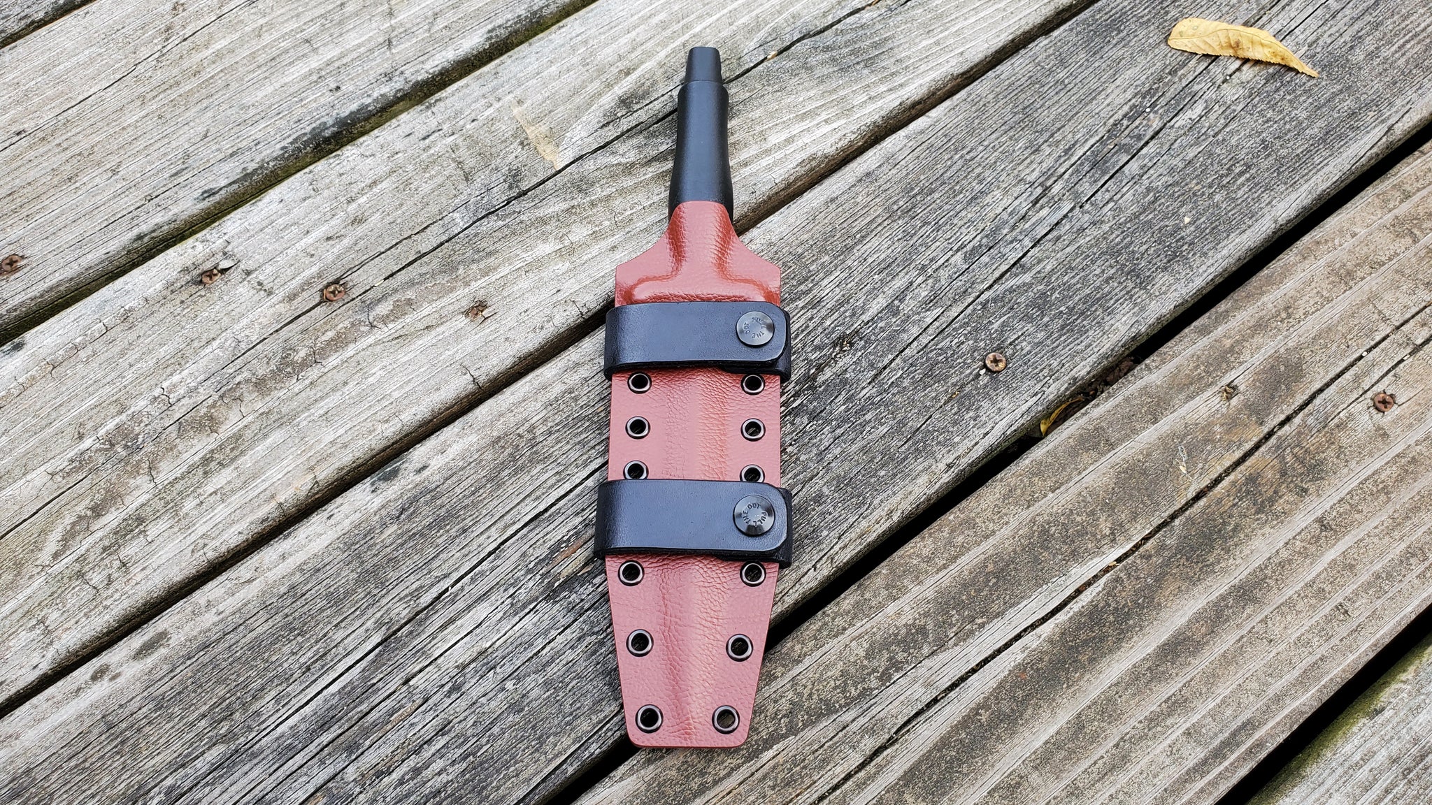 Gerber " MARK II " Kydex sheath, Scout Carry Leather Straps