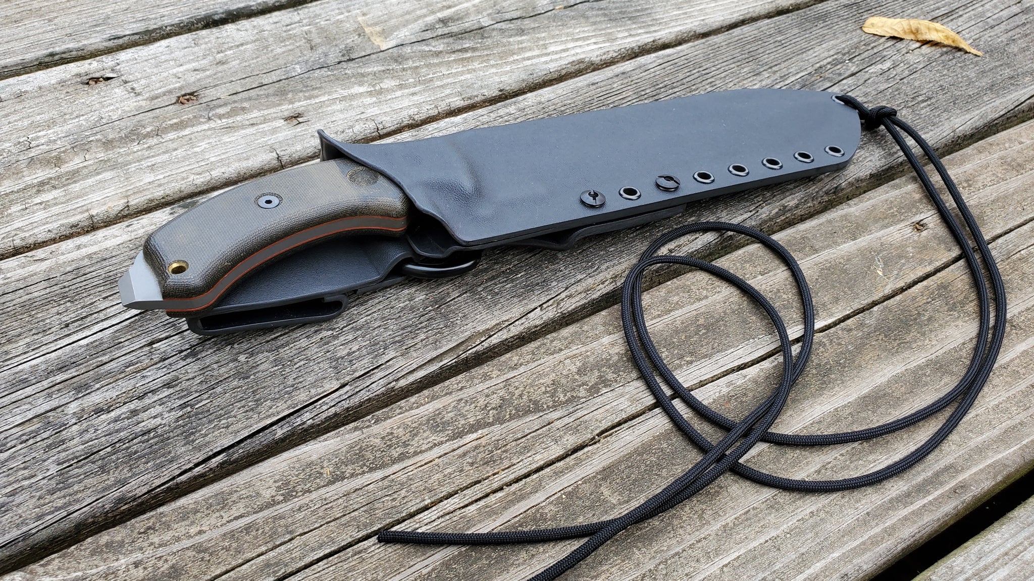 TOPS "TAHOMA FIELD KNIFE" Taco Style Kydex Sheath &CLIP Kydex Dangler