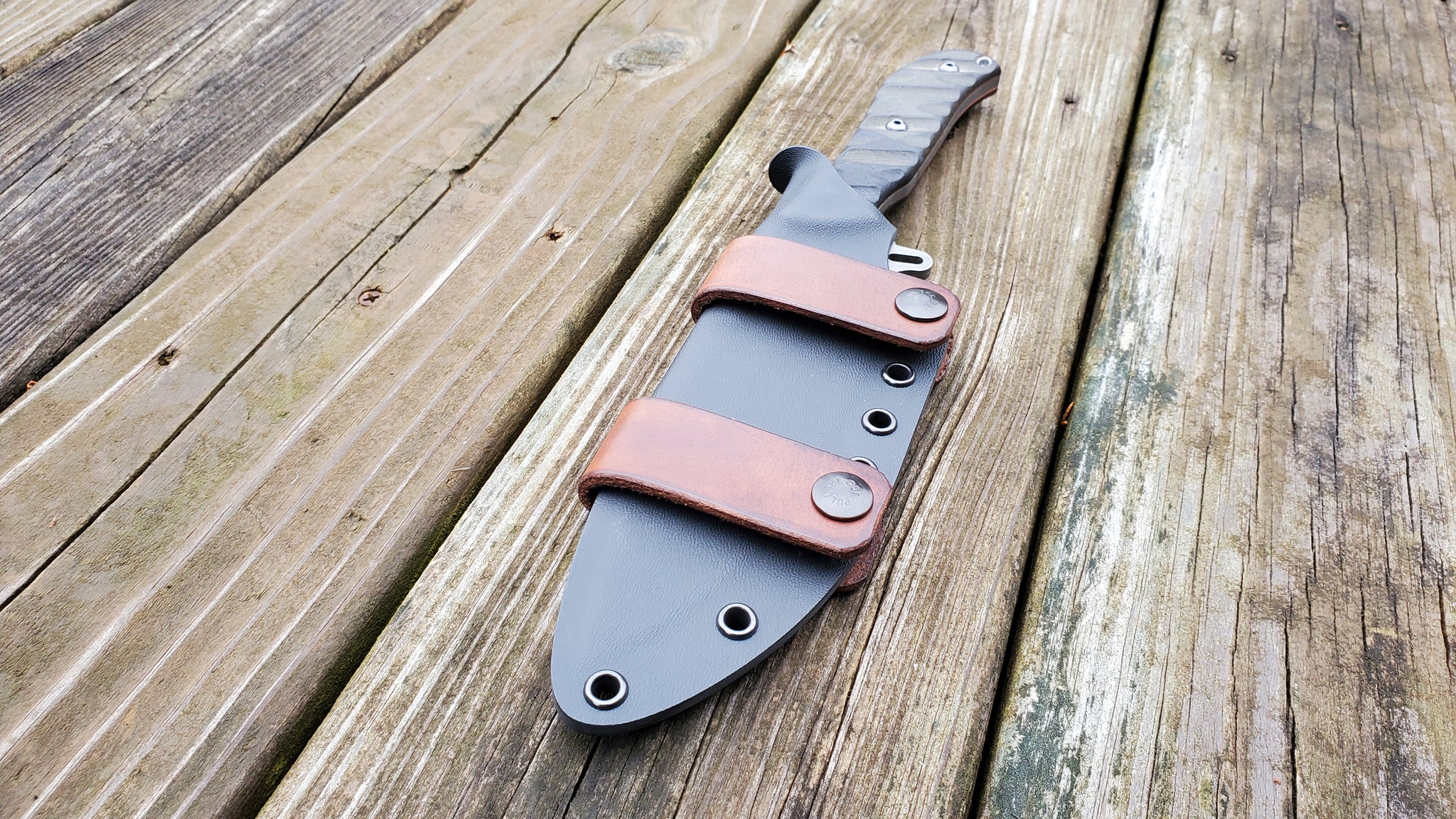 TOPS SILENT HERO custom Taco kydex sheath w/ Leather Scout Straps