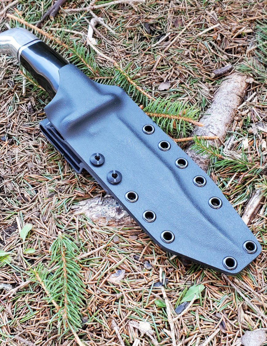 BUCK " 119 " Kydex Knife Sheath, Pancake, offset Belt Attchment