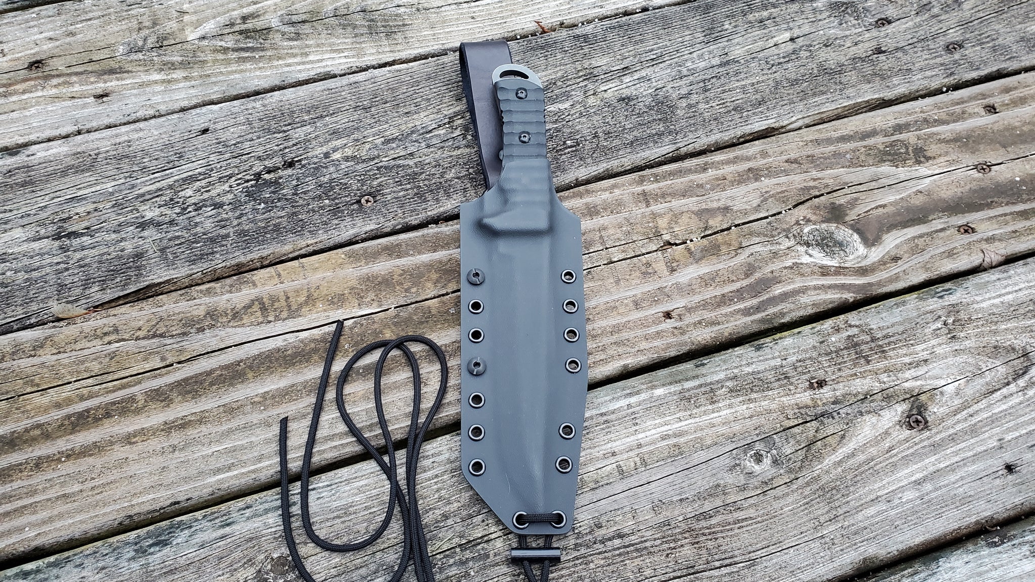 TOPS " APACHE DAWN APAD-02 ROCKIES" Edition custom Pancake style Kydex Sheath, Dangler, Mini Firesteel