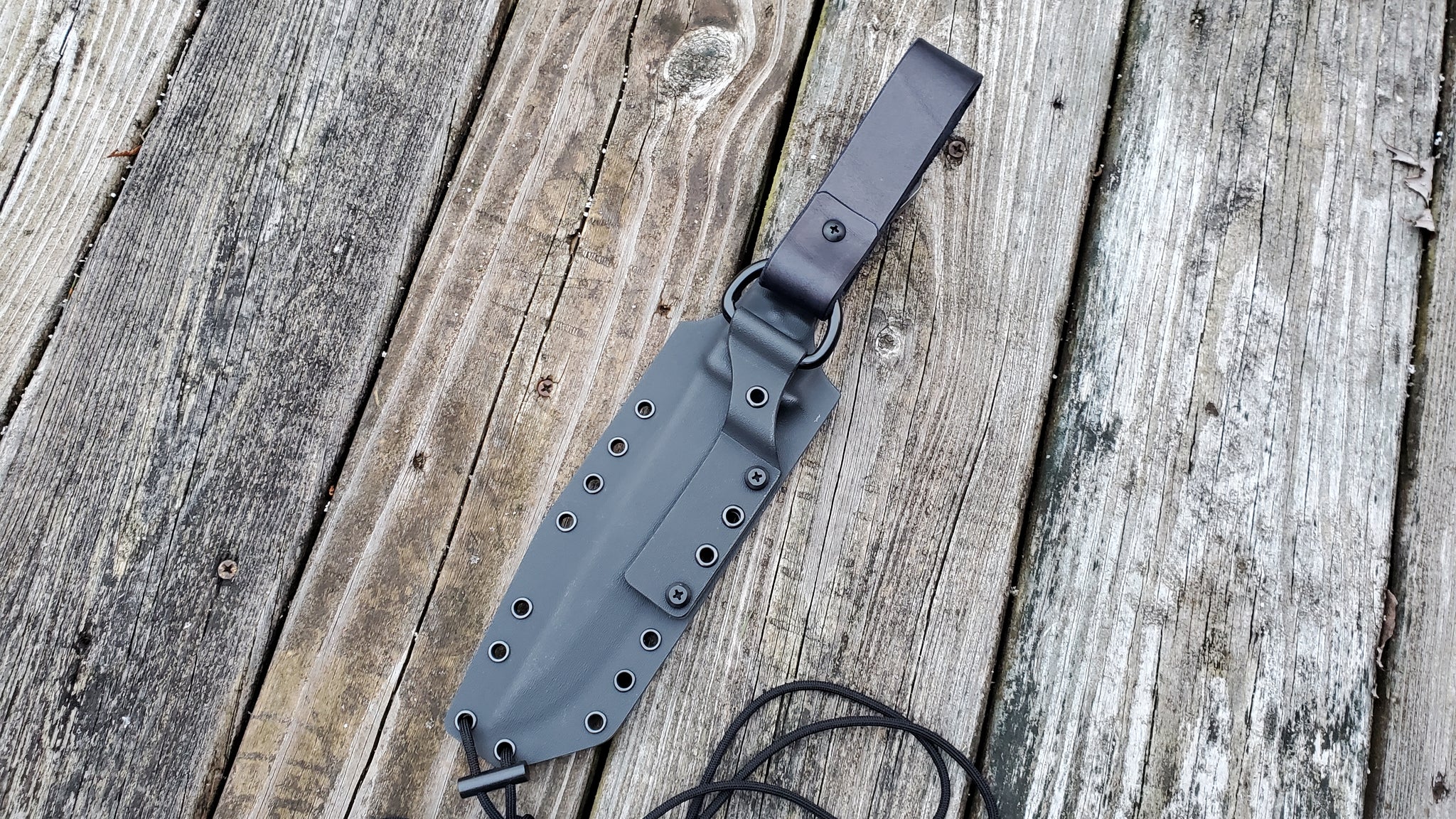 TOPS " APACHE DAWN APAD-02 ROCKIES" Edition custom Pancake style Kydex Sheath, Dangler, Mini Firesteel