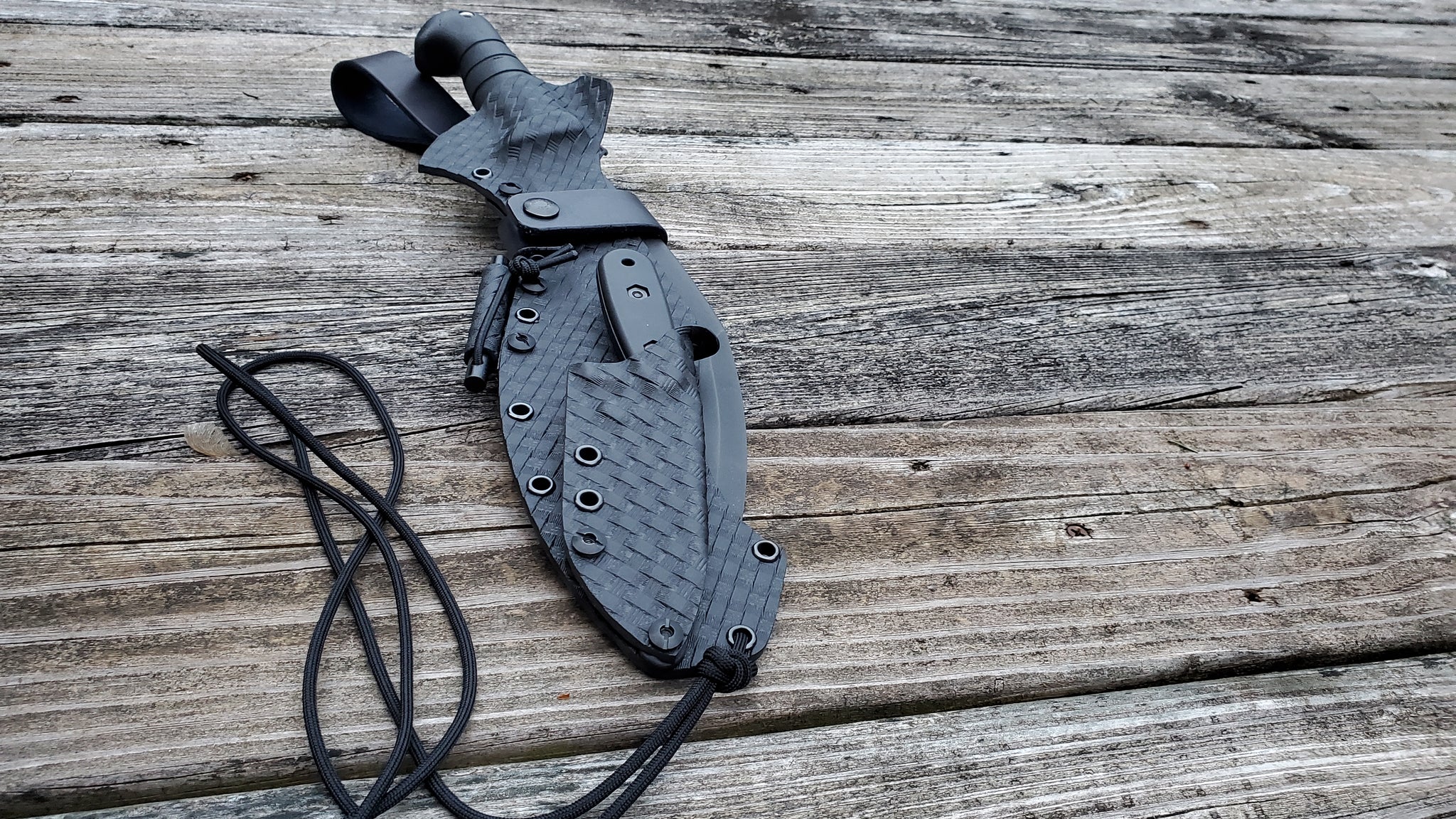 KA-BAR KUKRI #1249 custom "piggy back" Pancake style Kydex Sheath