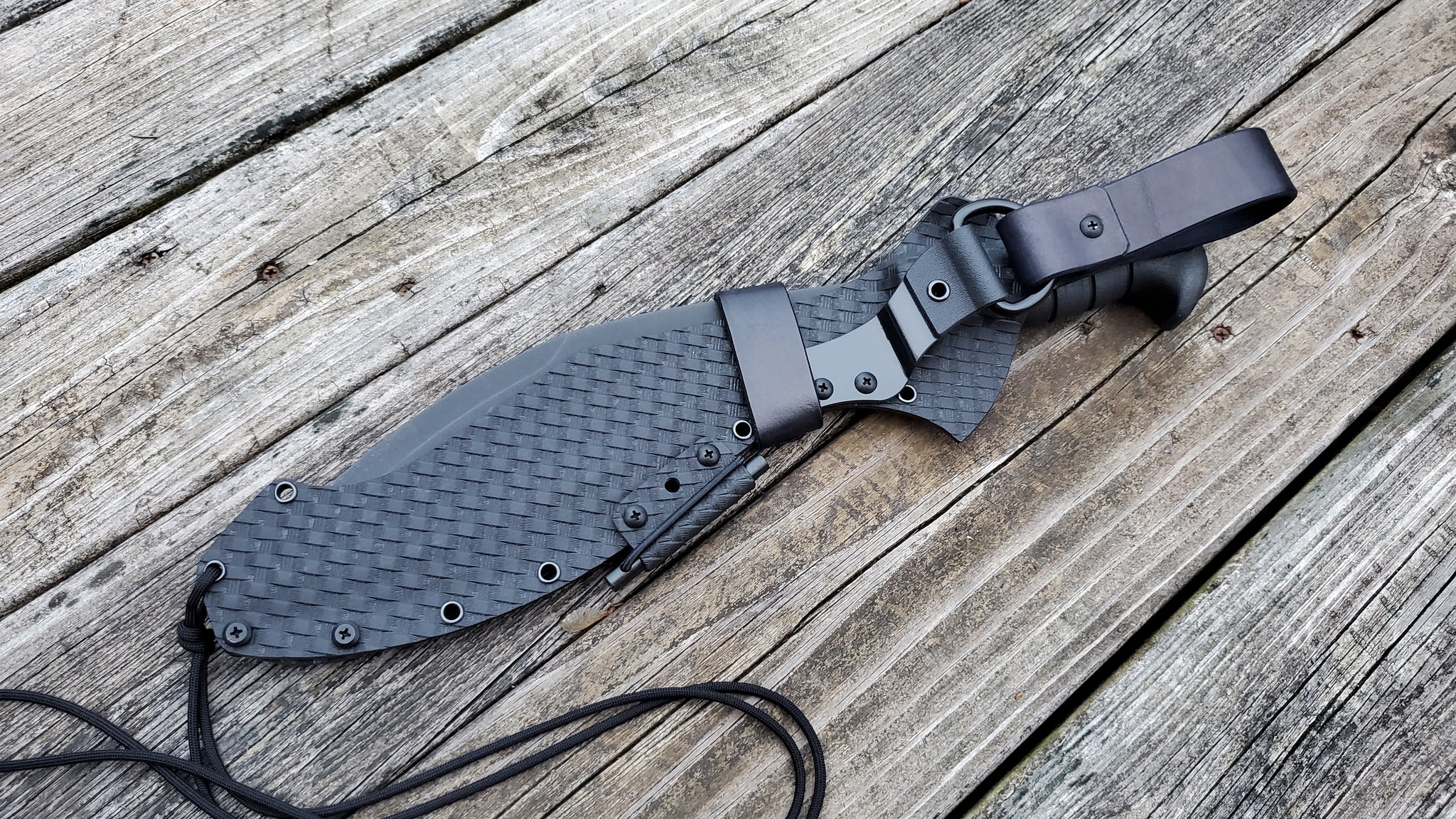 KA-BAR KUKRI #1249 custom "piggy back" Pancake style Kydex Sheath