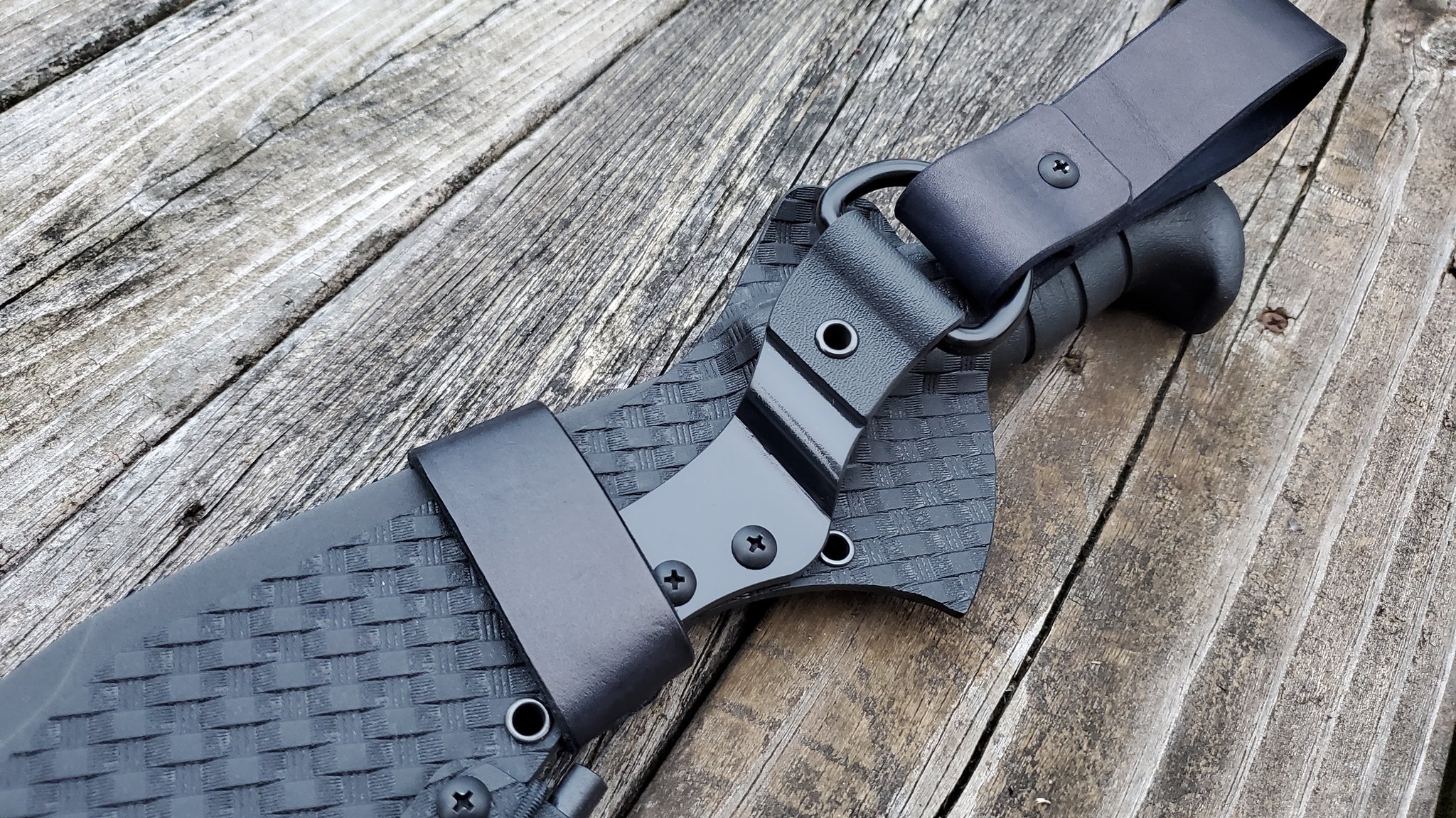 KA-BAR KUKRI #1249 custom "piggy back" Pancake style Kydex Sheath