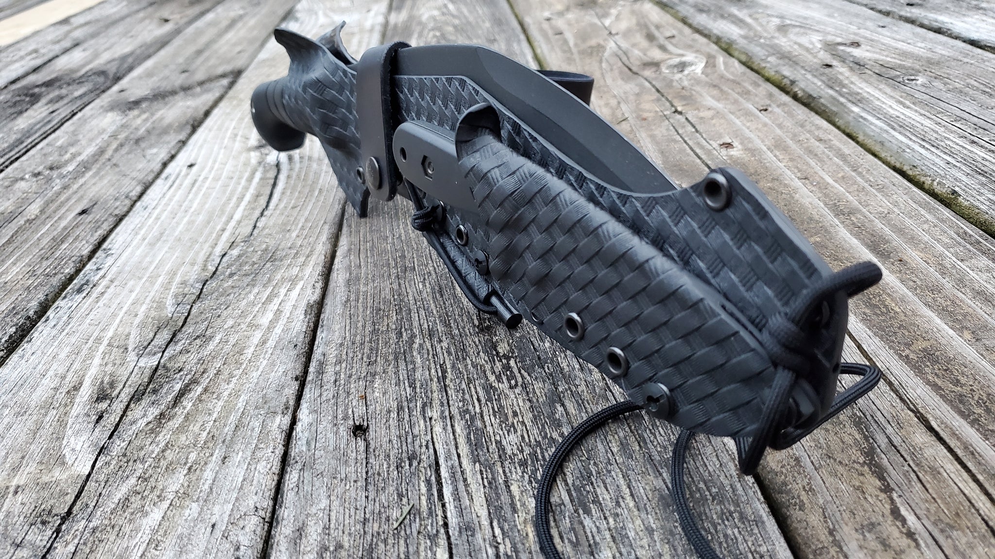 KA-BAR KUKRI #1249 custom "piggy back" Pancake style Kydex Sheath