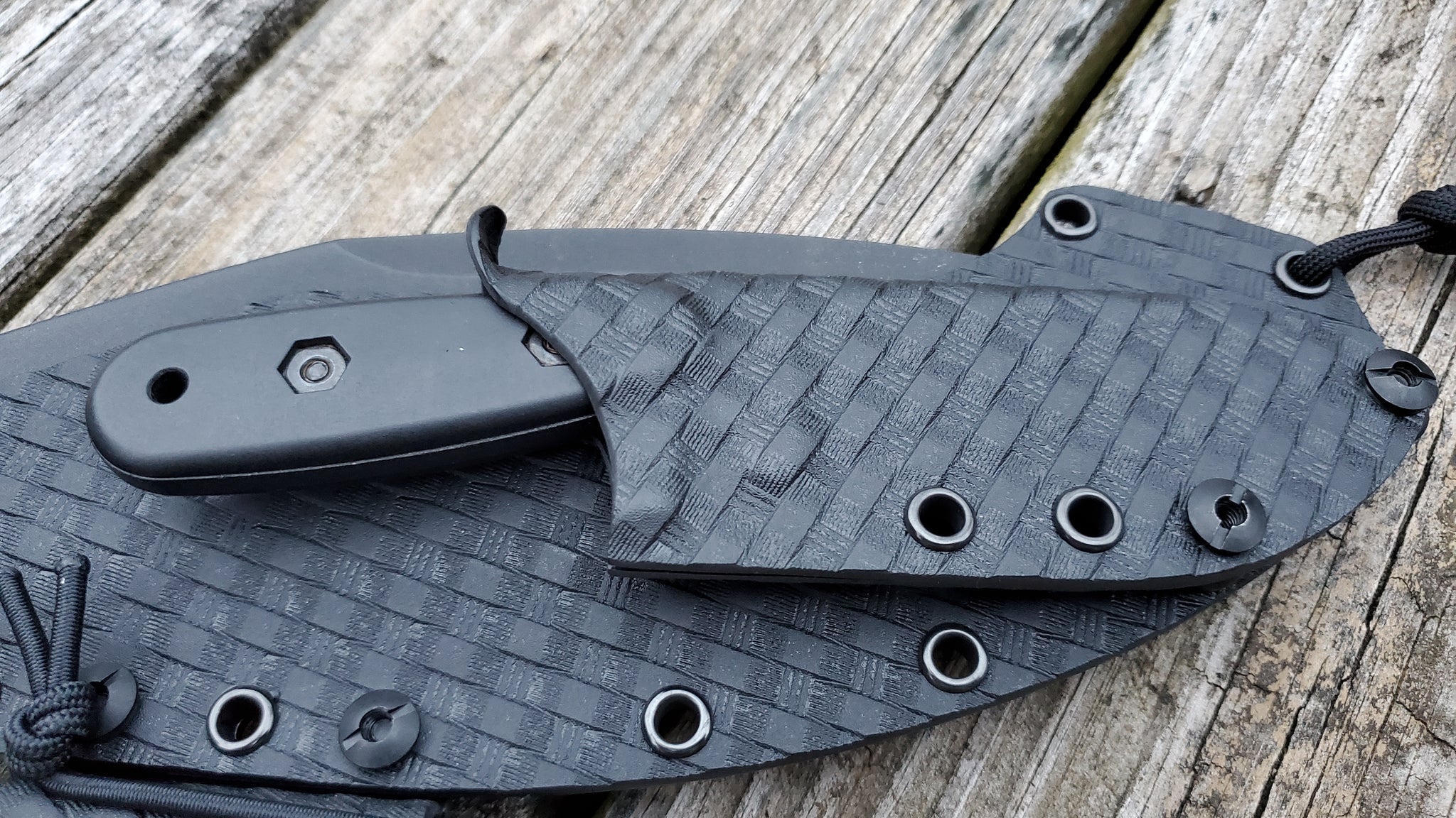 KA-BAR KUKRI #1249 custom "piggy back" Pancake style Kydex Sheath