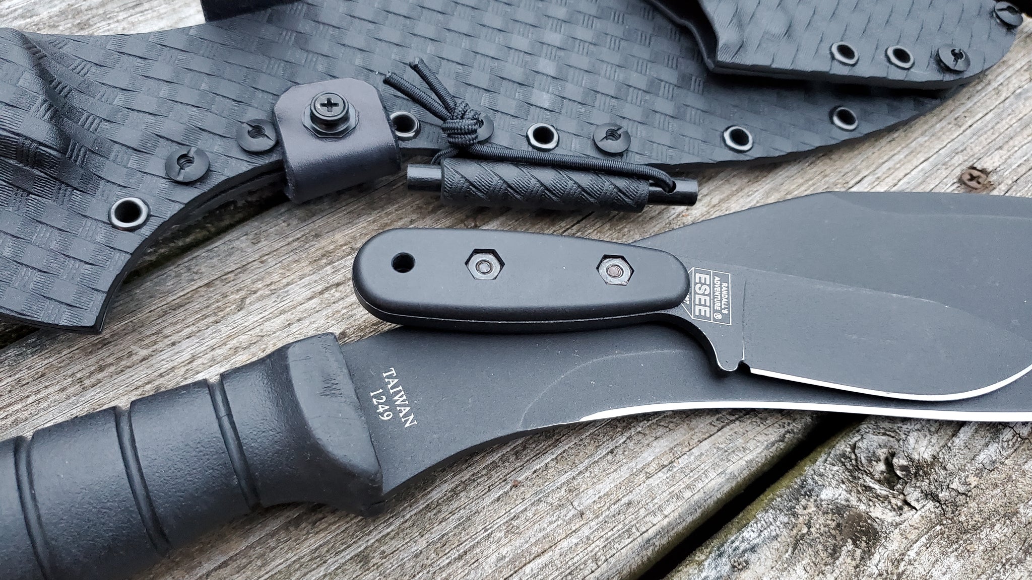 KA-BAR KUKRI #1249 custom "piggy back" Pancake style Kydex Sheath